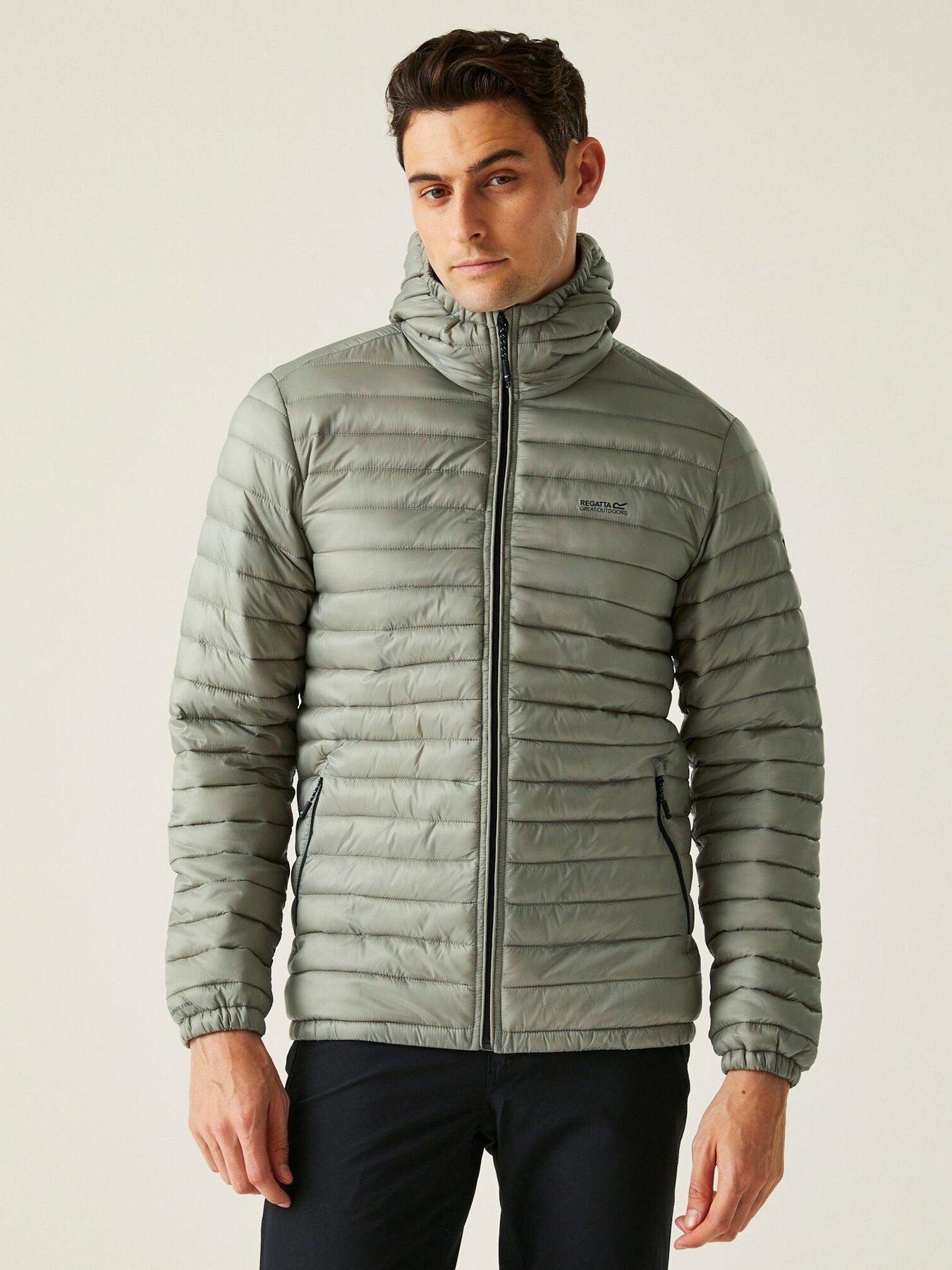 undefined Mens Hurden Hooded Baffle Jacket- Brown