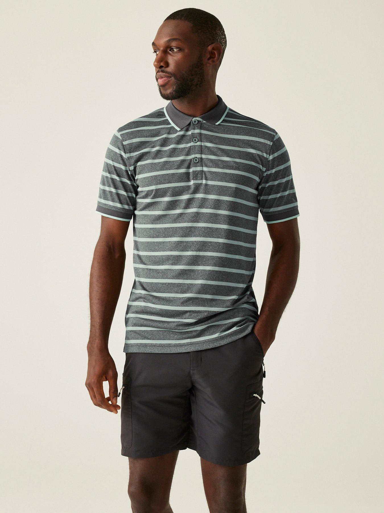 undefined Men's Kildra Striped Polo Shirt- Green