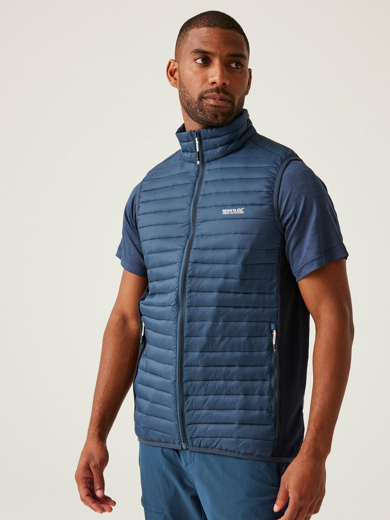 undefined Mens Anderson Hybrid Bodywarmer Baffled Gilet - Blue