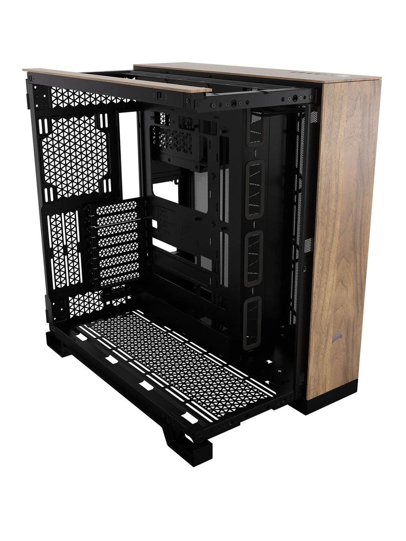 Image 2 of 4 of CORSAIR 6500X Tempered Glass Mid-Tower PC Case - Black/Walnut Wood