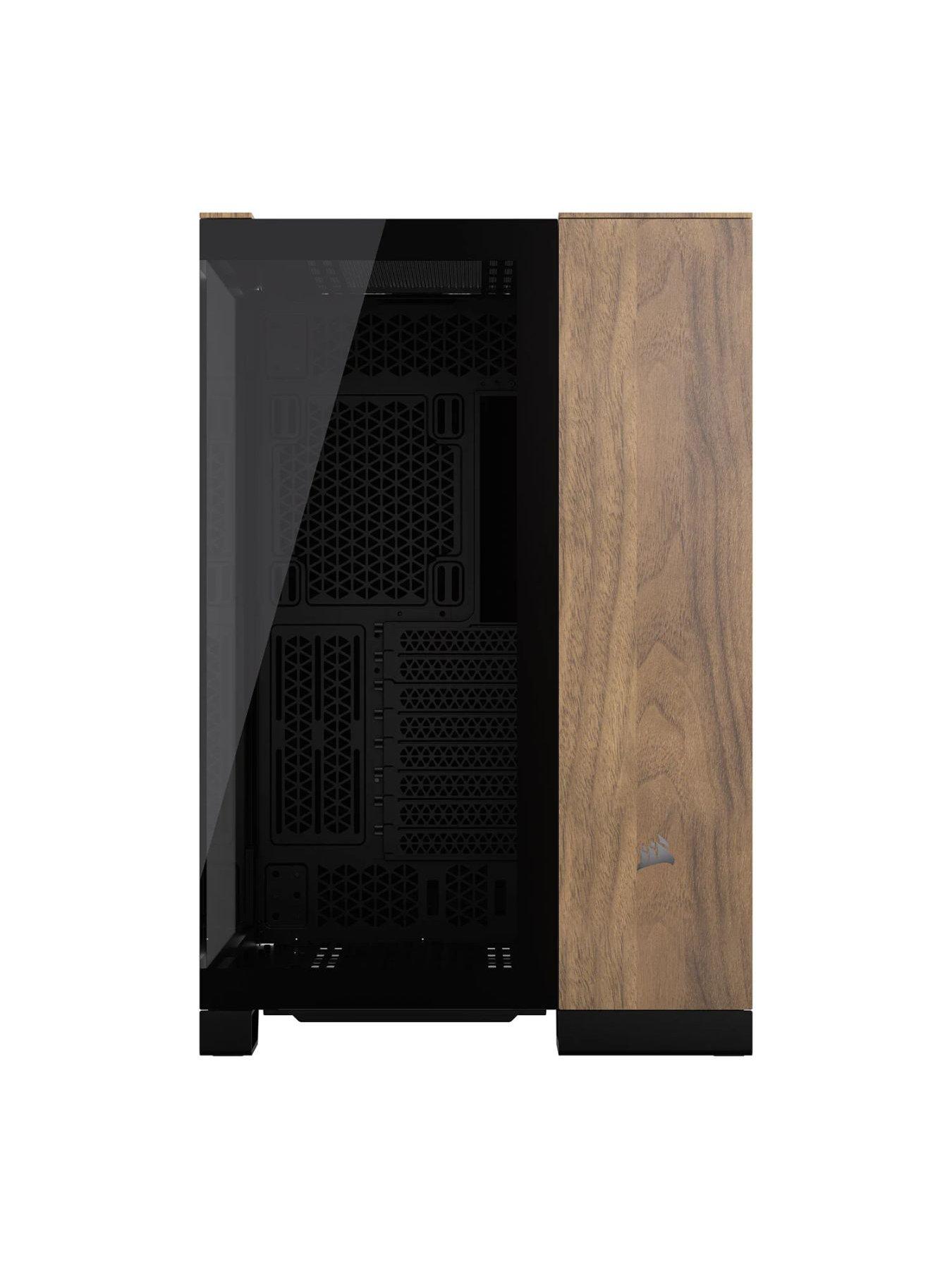 Image 4 of 4 of CORSAIR 6500X Tempered Glass Mid-Tower PC Case - Black/Walnut Wood