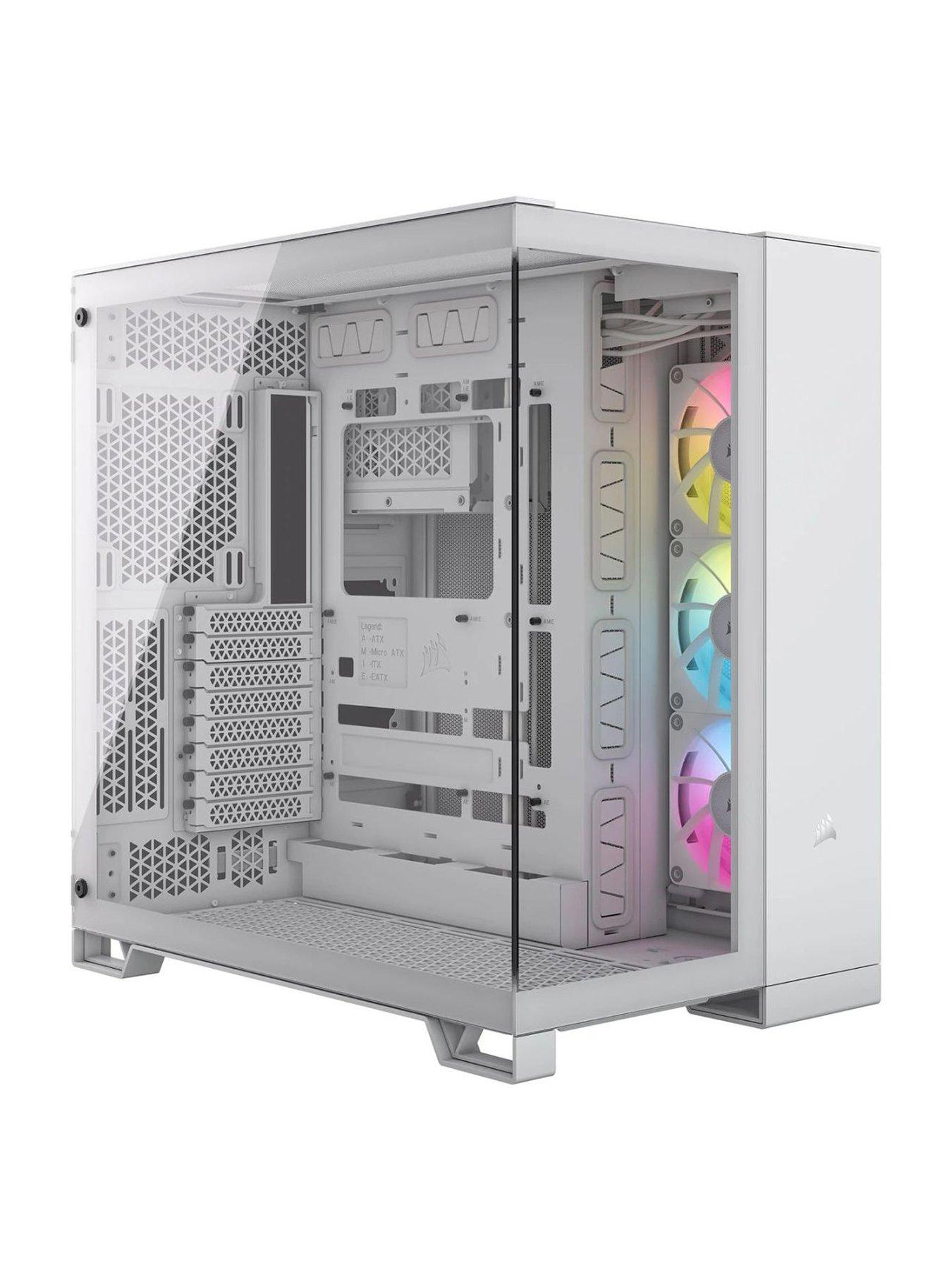 Image 1 of 4 of CORSAIR iCUE LINK 6500X RGB Tempered Glass Mid-Tower Dual Chamber PC Case&nbsp;- White