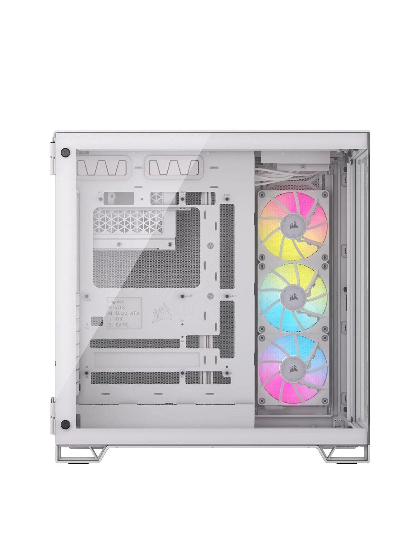 Image 2 of 4 of CORSAIR iCUE LINK 6500X RGB Tempered Glass Mid-Tower Dual Chamber PC Case&nbsp;- White