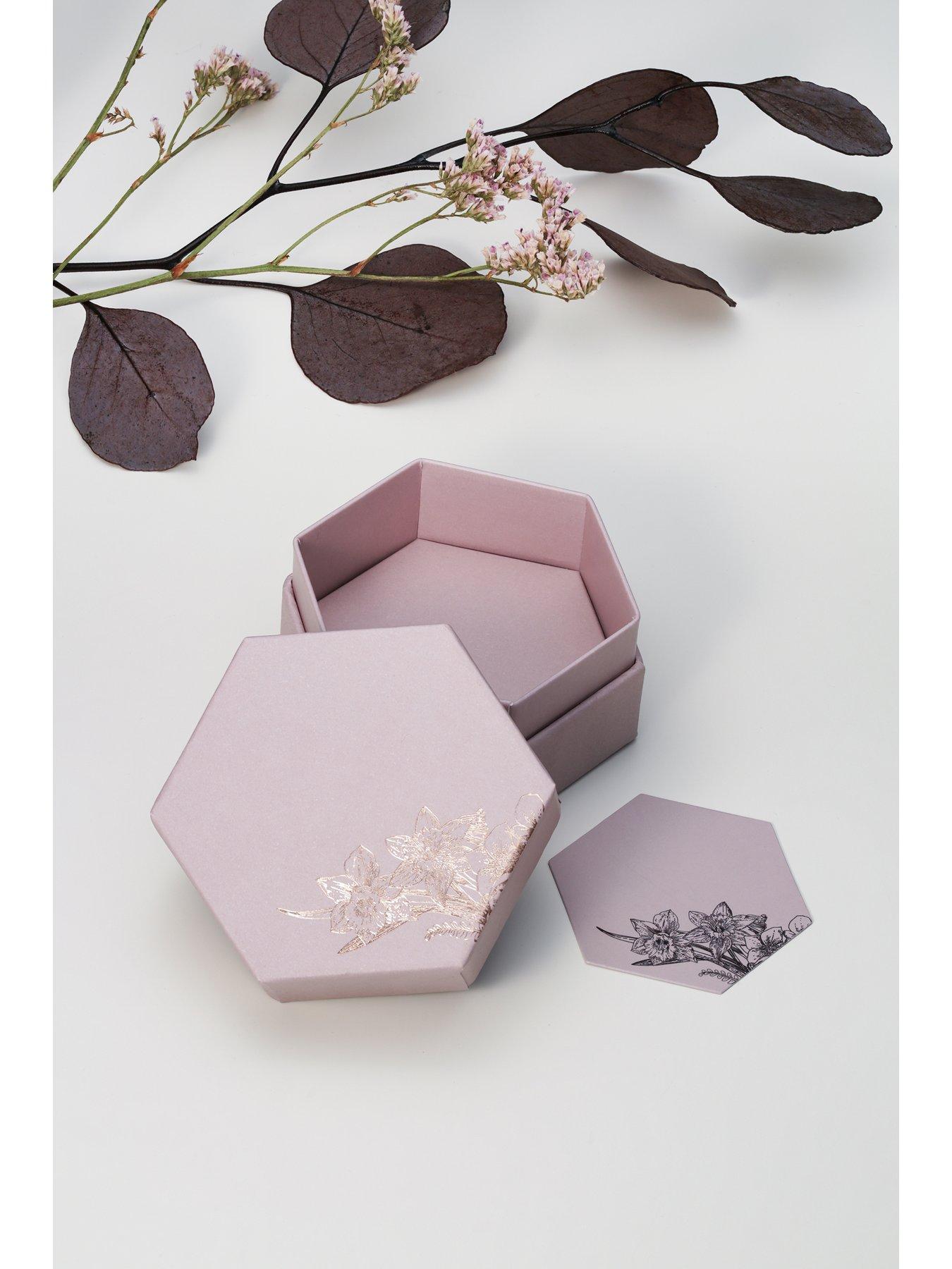 Image 4 of 4 of The Love Collection 18ct Gold Plated Sterling Silver Rose Quartz Stud Earrings