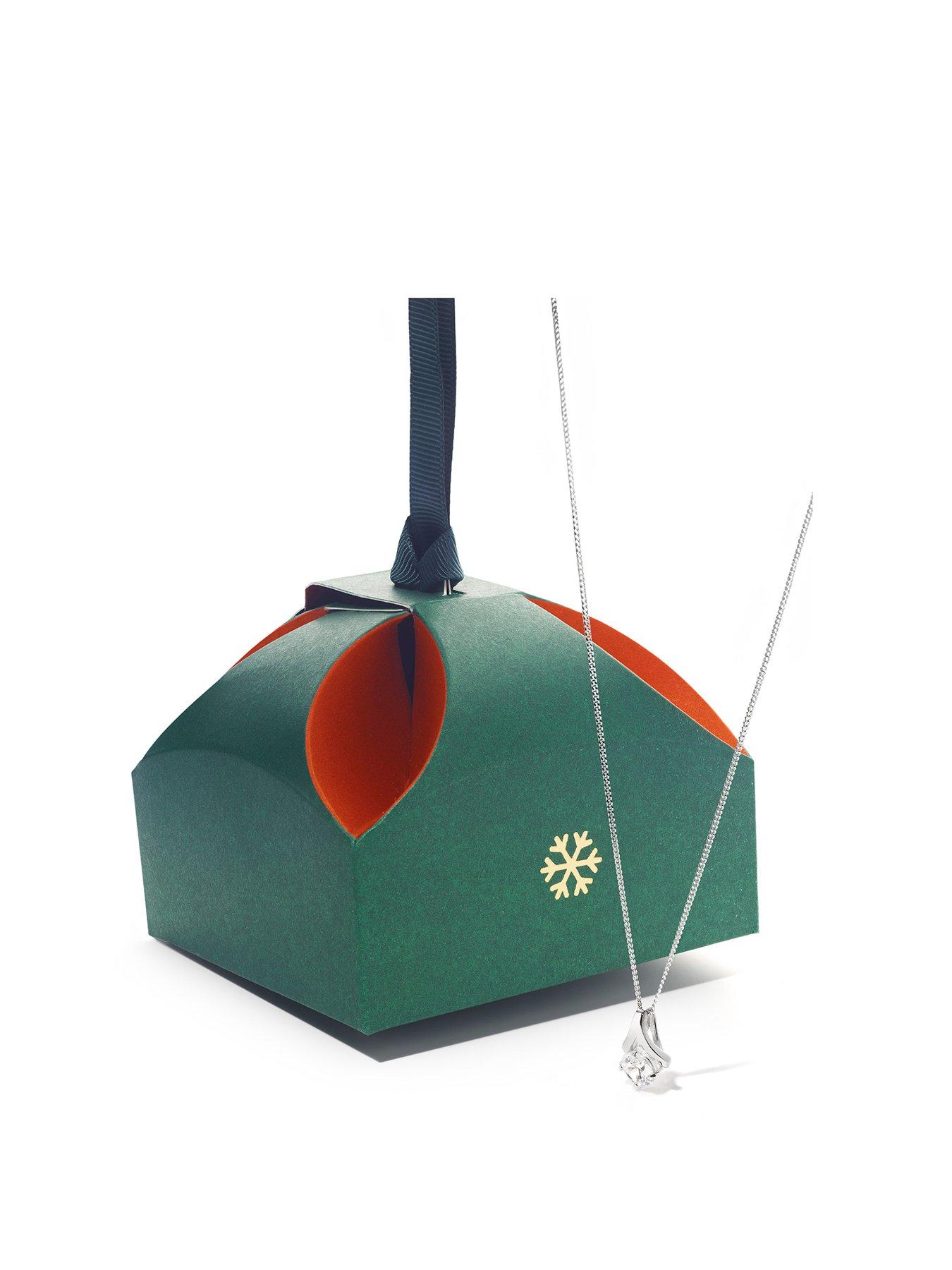 Product photograph of The Love Collection Sterling Silver 6mm Cubic Zirconia Pendant Necklace from very.co.uk