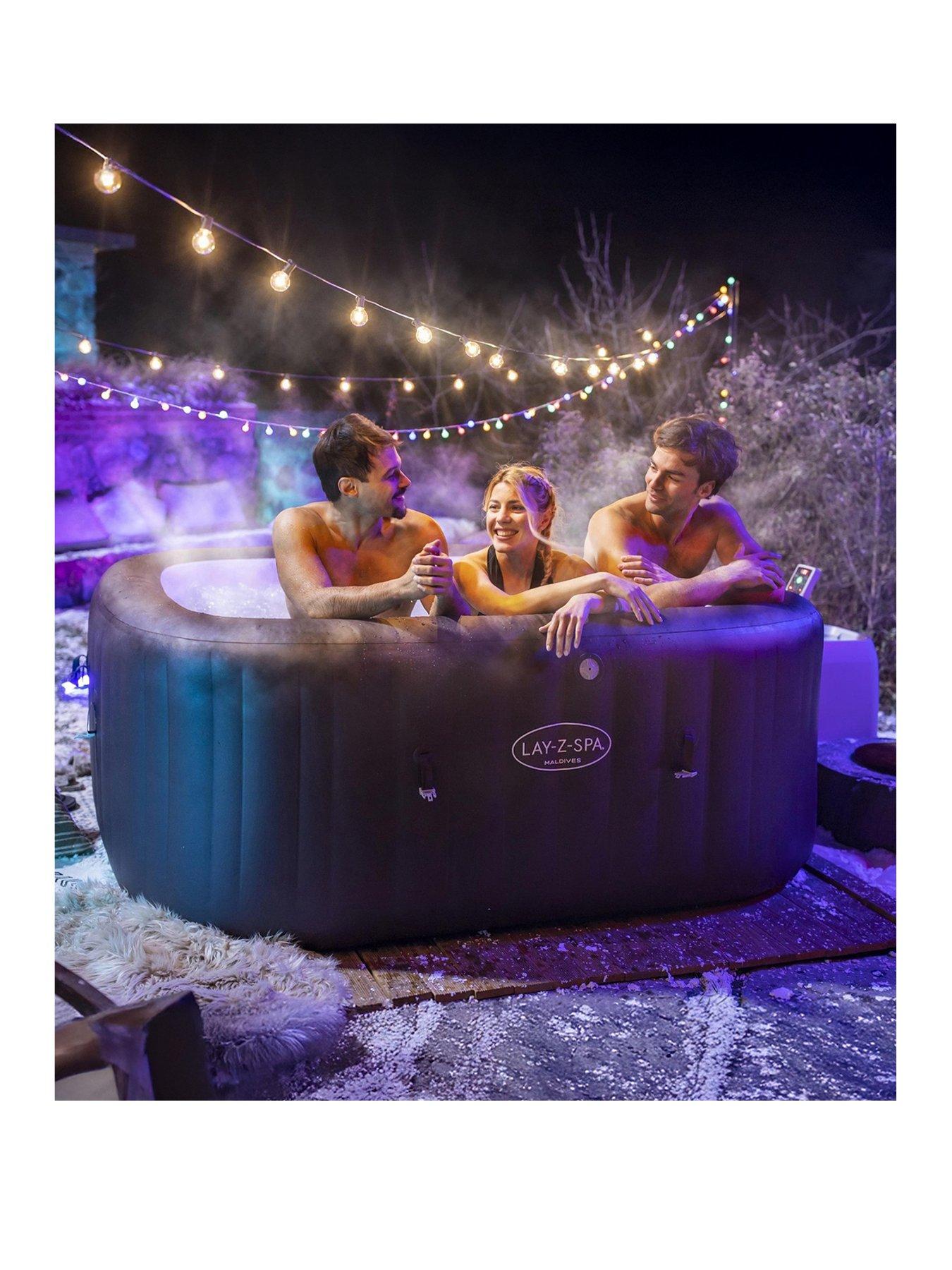 undefined Maldives MaxHold EnergySense Smart Luxe HydroJet Pro 7 Burgundy Square (5-7 Adults)
