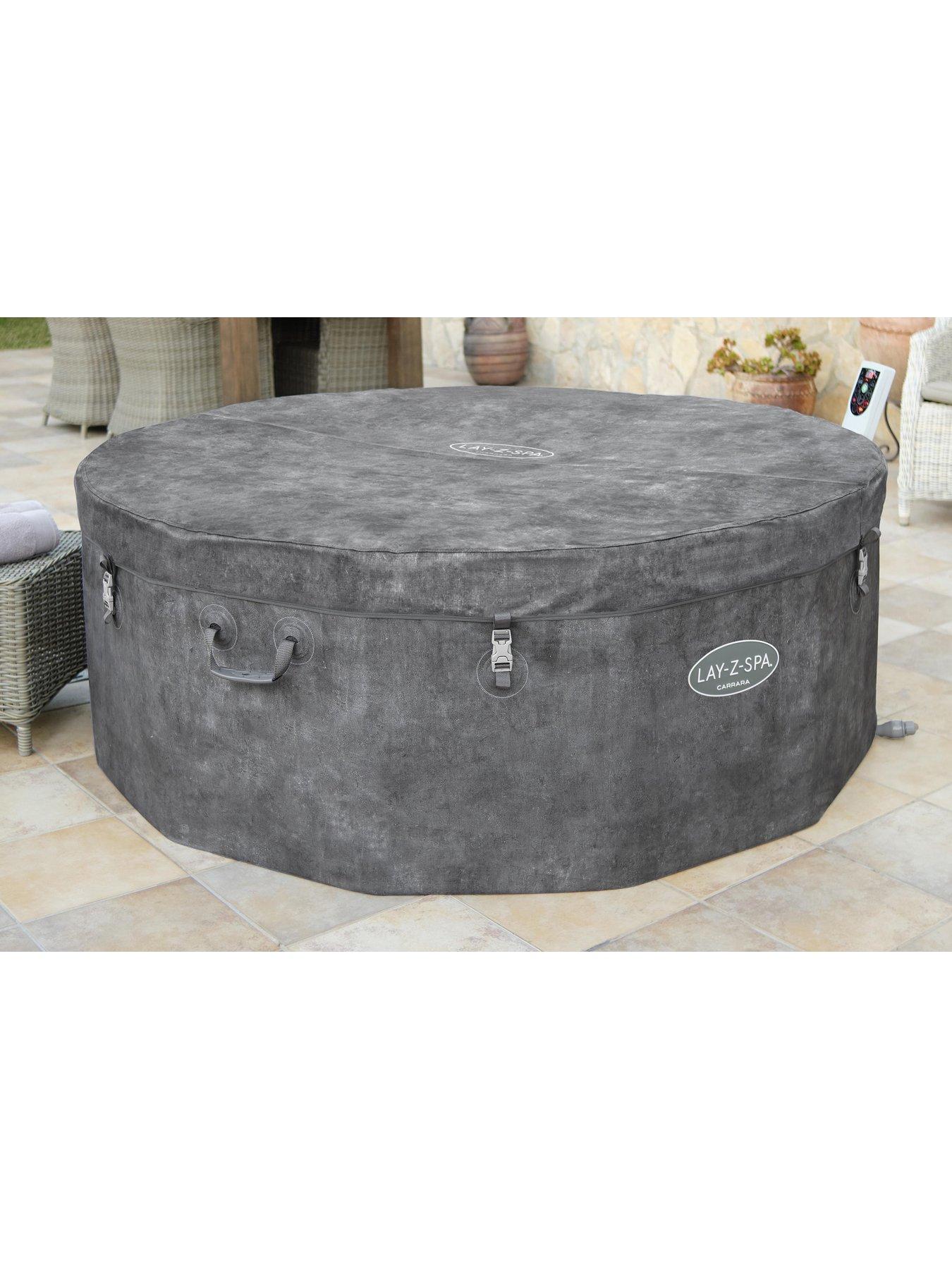 Image 5 of 7 of Lay-Z-Spa Carrara ThermaCore UltraFit Smart AirJet 6 Grey Stone Round (4-6 adults)