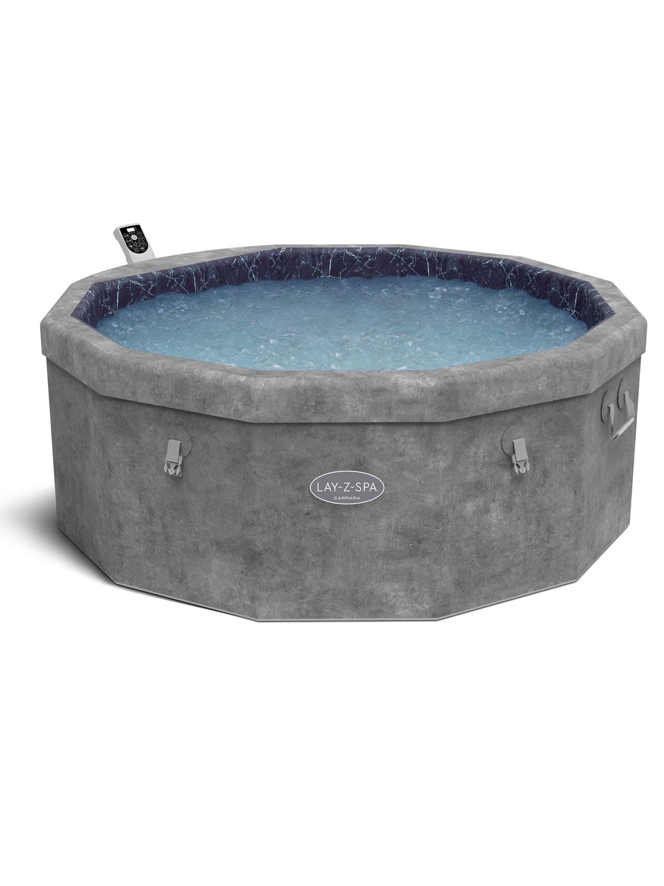Image 6 of 7 of Lay-Z-Spa Carrara ThermaCore UltraFit Smart AirJet 6 Grey Stone Round (4-6 adults)