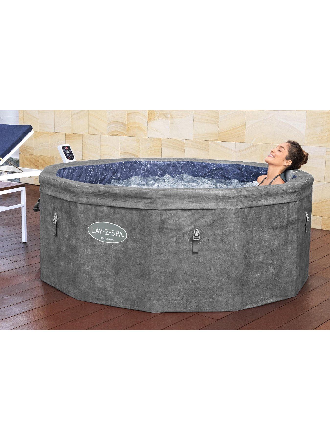 Image 7 of 7 of Lay-Z-Spa Carrara ThermaCore UltraFit Smart AirJet 6 Grey Stone Round (4-6 adults)