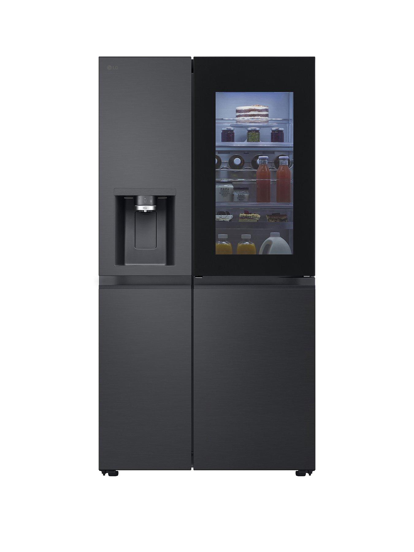 undefined InstaView GSXE90EVAD 628L Smart Inverter American Style Fridge Freezer - Black Steel