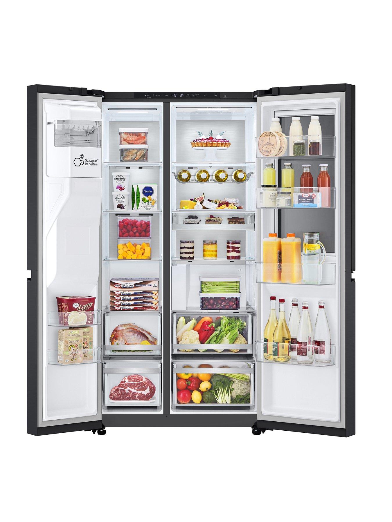 Image 3 of 7 of LG InstaView GSXE90EVAD 628L Smart Inverter American Style Fridge Freezer - Black Steel