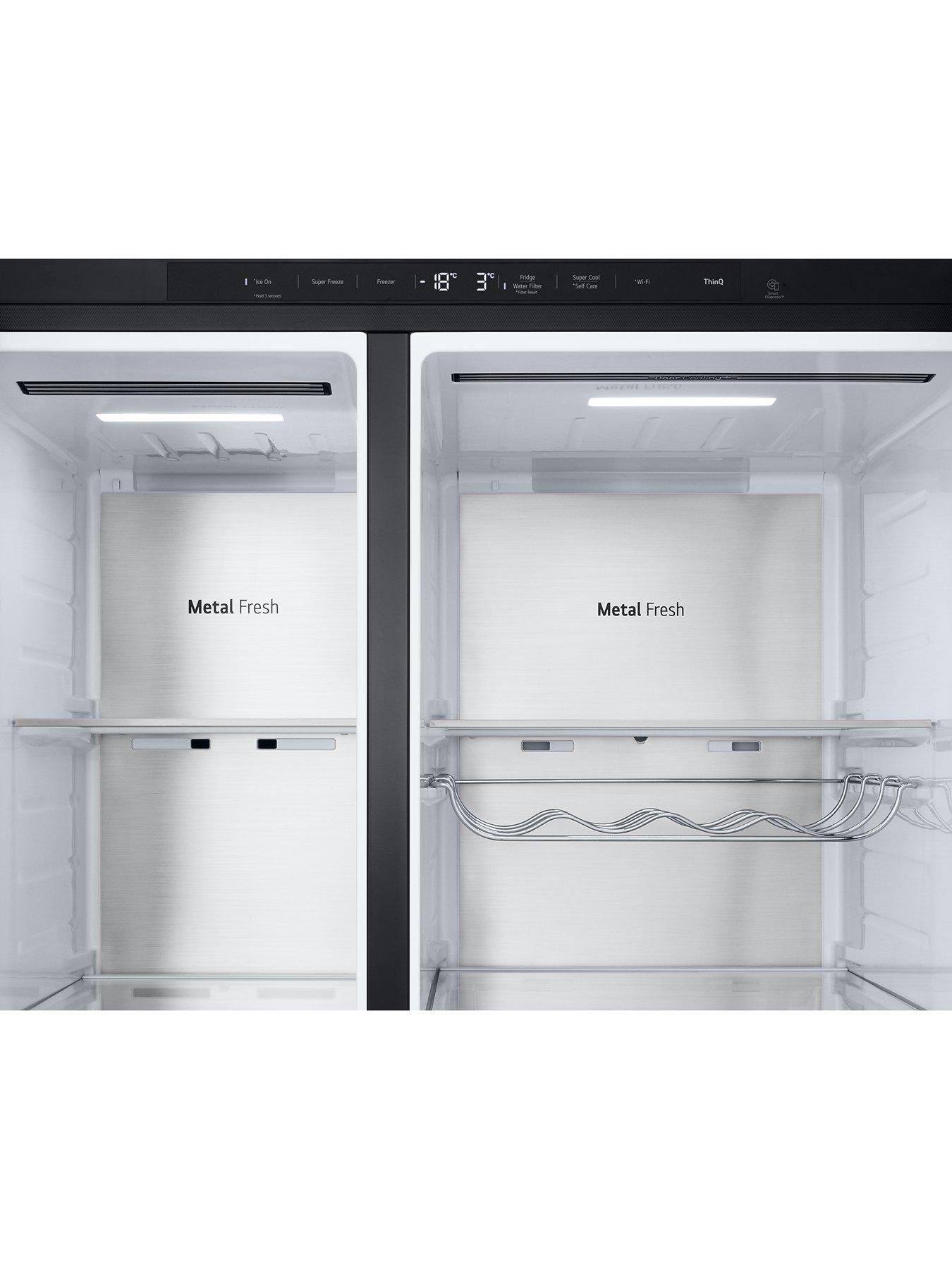 Image 4 of 7 of LG InstaView GSXE90EVAD 628L Smart Inverter American Style Fridge Freezer - Black Steel