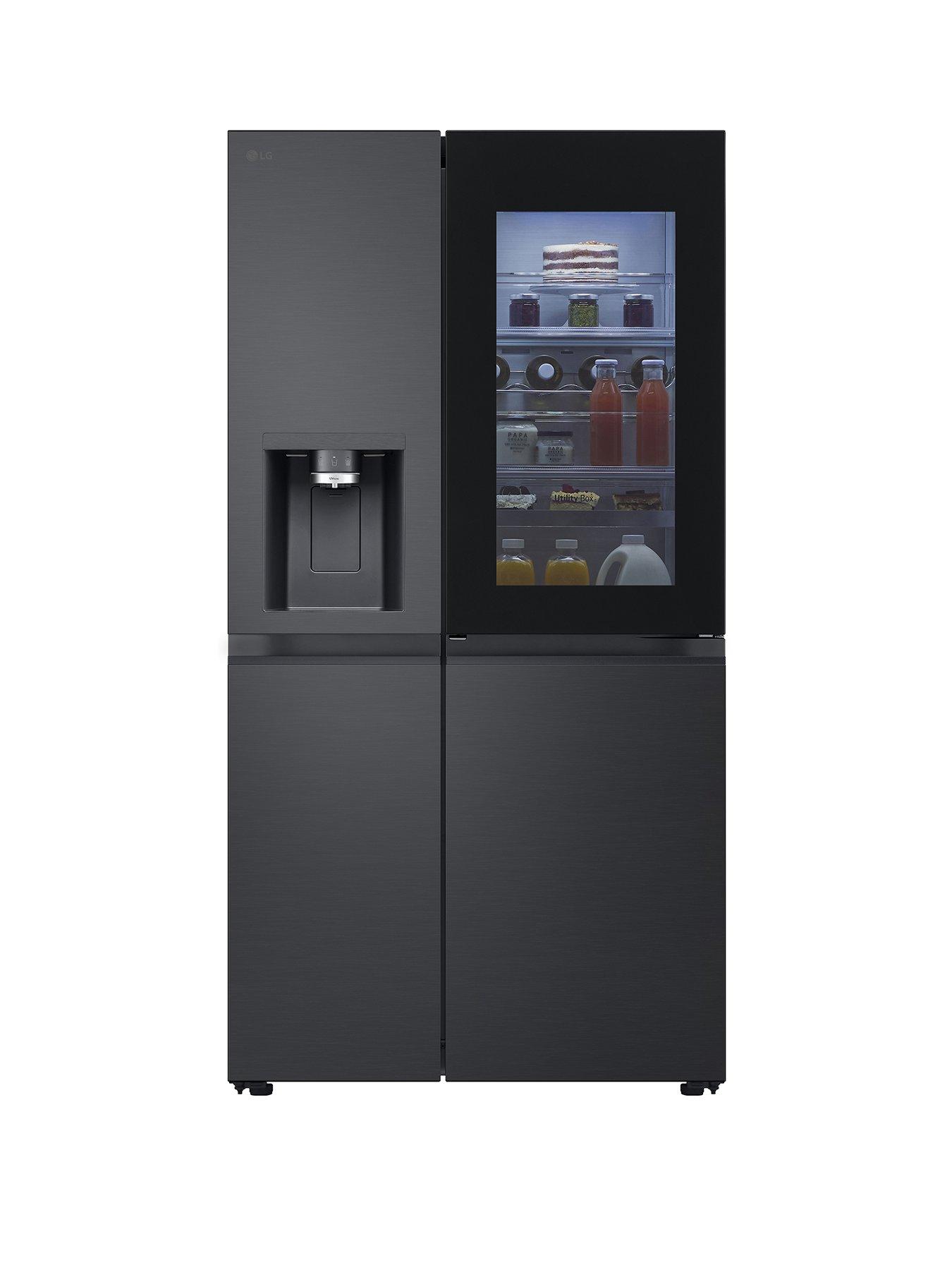 Image of LG InstaView GSXE91EVAD 628L Smart Inverter American-Style Fridge Freezer - Black Steel