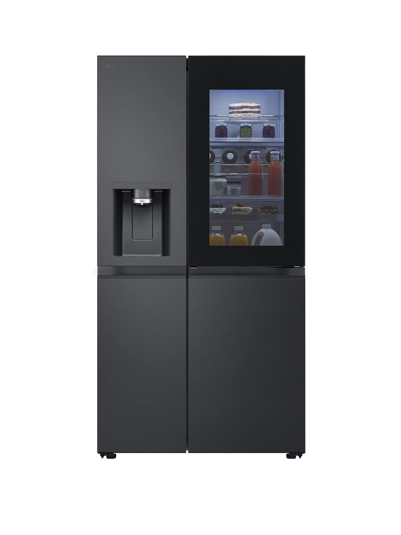 LG InstaView GSXE91EVAD 628L Smart Inverter American-Style Fridge Freezer - Black Steel