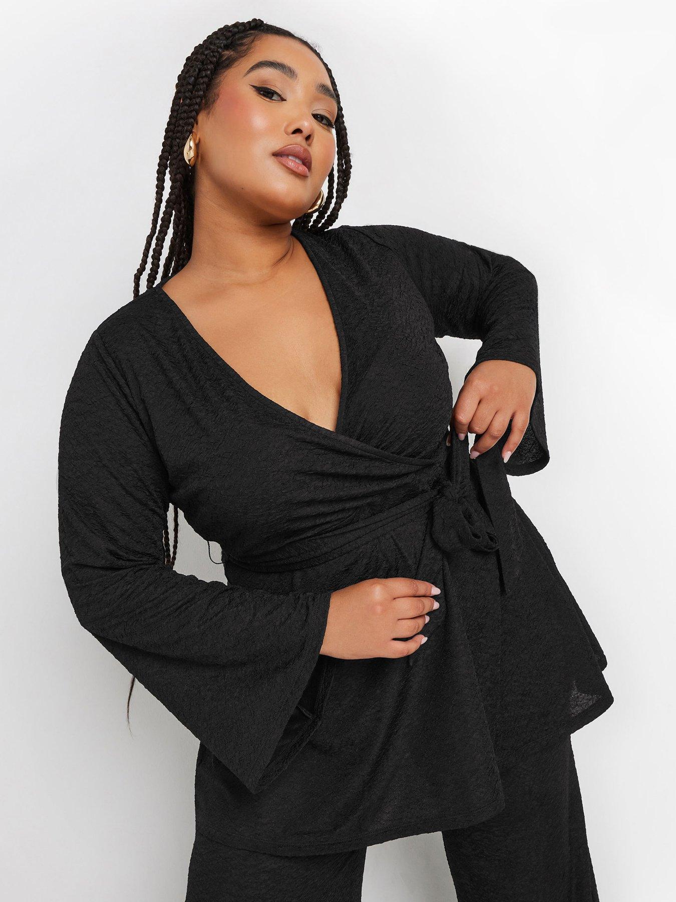 Yours Curve Wrap Flare Sleeve Top