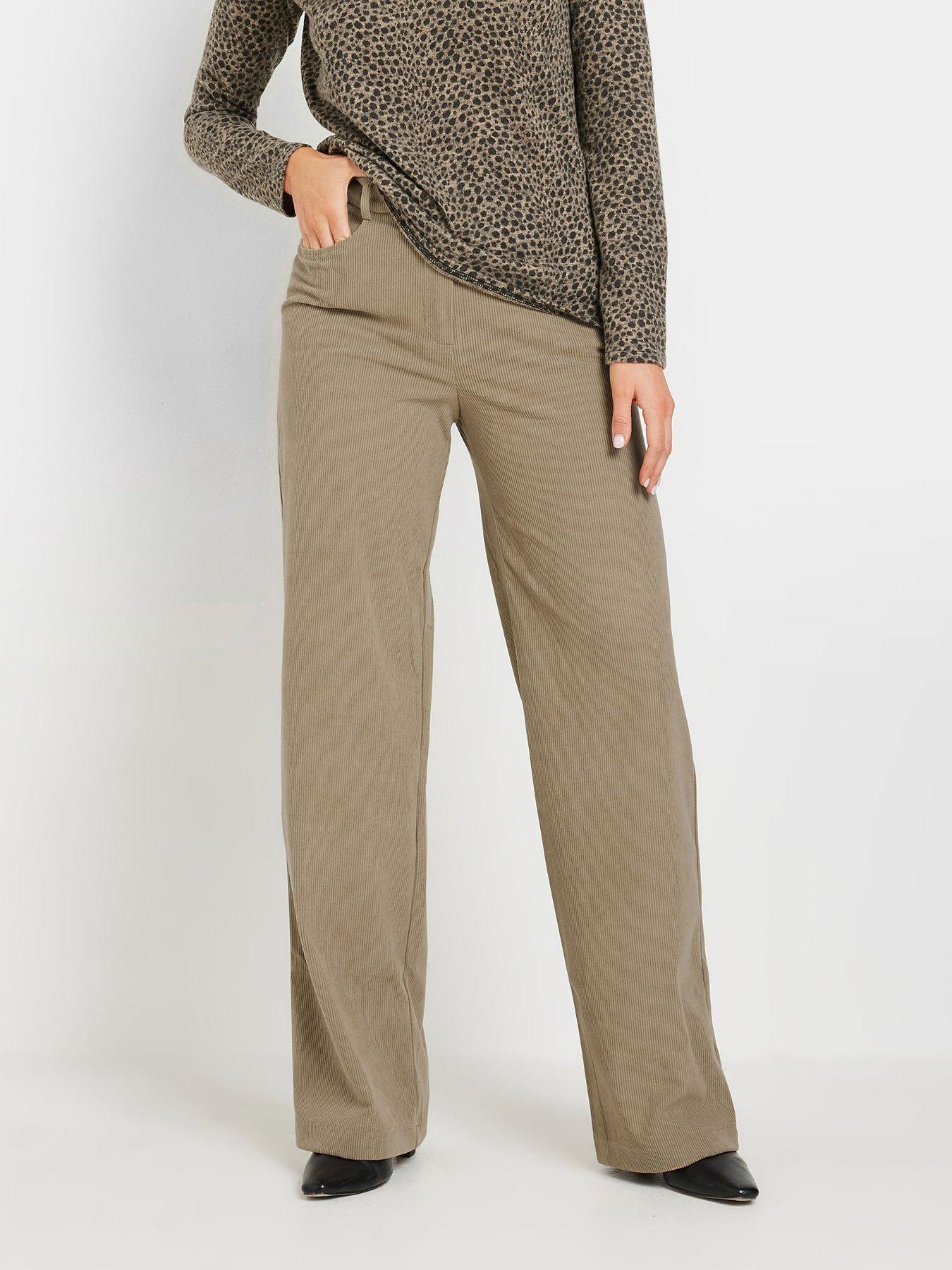 Long Tall Sally Cord Wide Leg Jean 36" - Natural