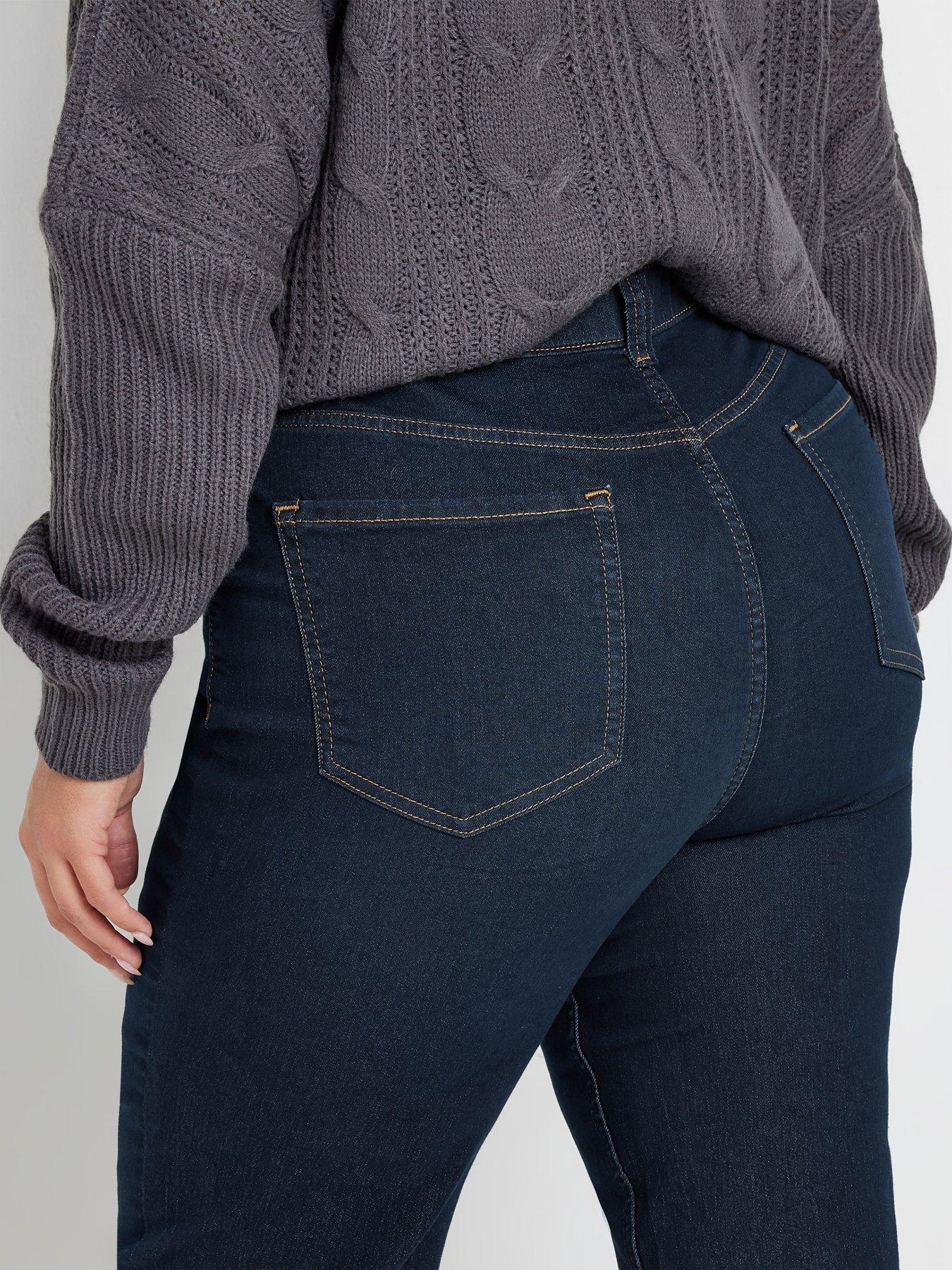 Image 4 of 4 of Yours Curve Ruby Straight Leg Jeans 30" - Blue