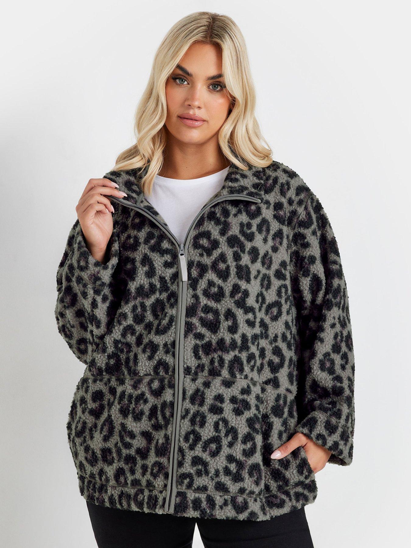 Yours Curve Borg Leopard Print Fleece Very