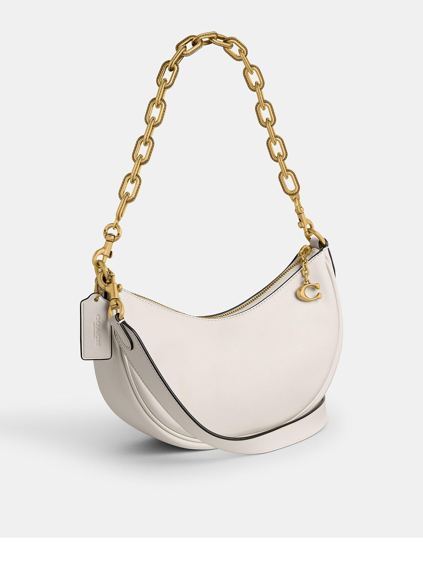 Cream leather shoulder bag deals