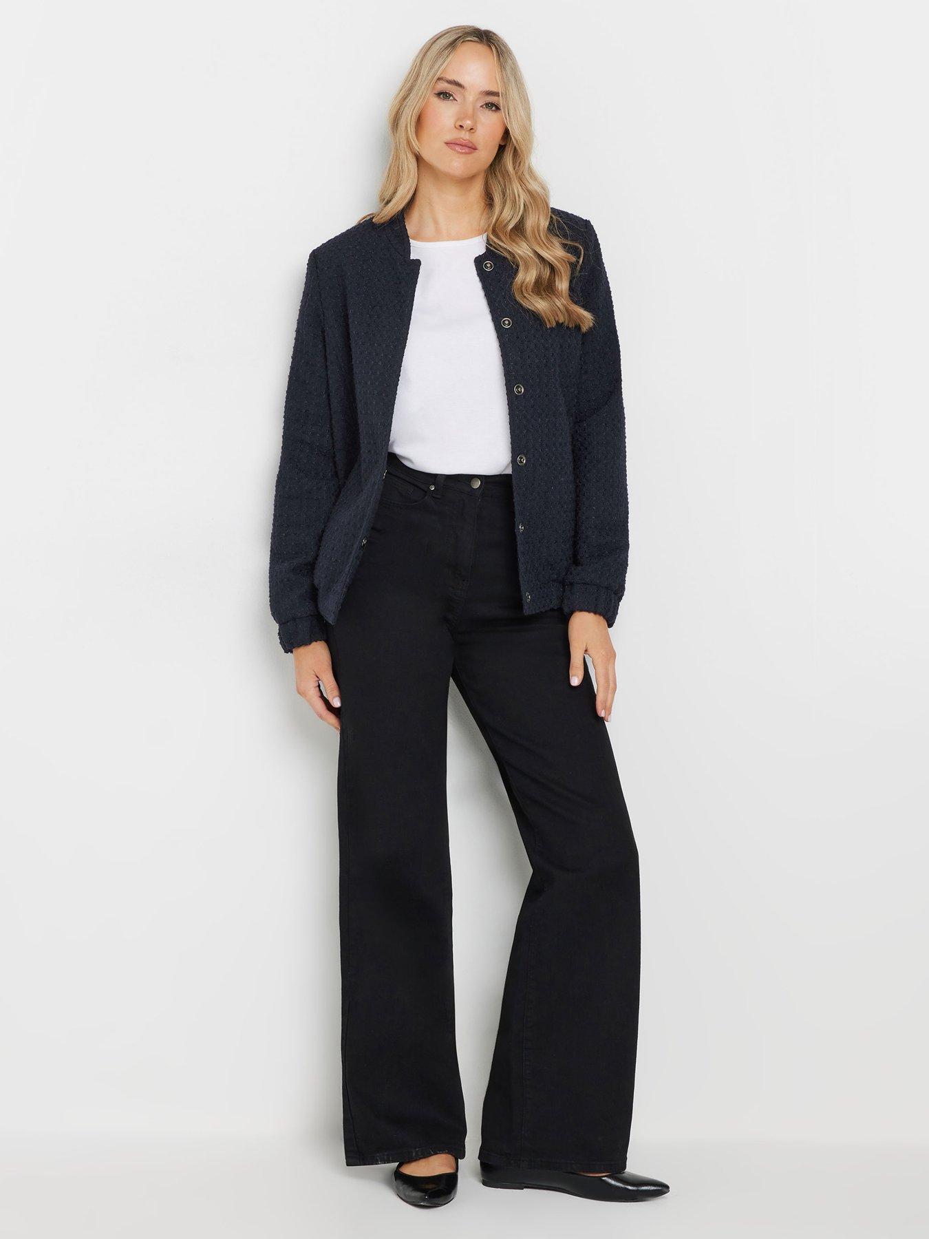 Image 3 of 4 of Long Tall Sally Tall Boucle Bomber Jacket - Blue