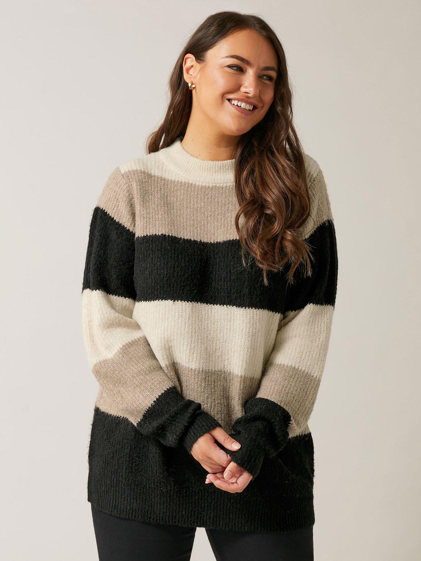 undefined Colourblock Jumper - Natural