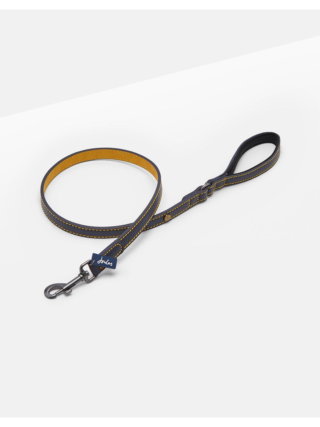 Product photograph of Joules Navy Leather Lead from very.co.uk