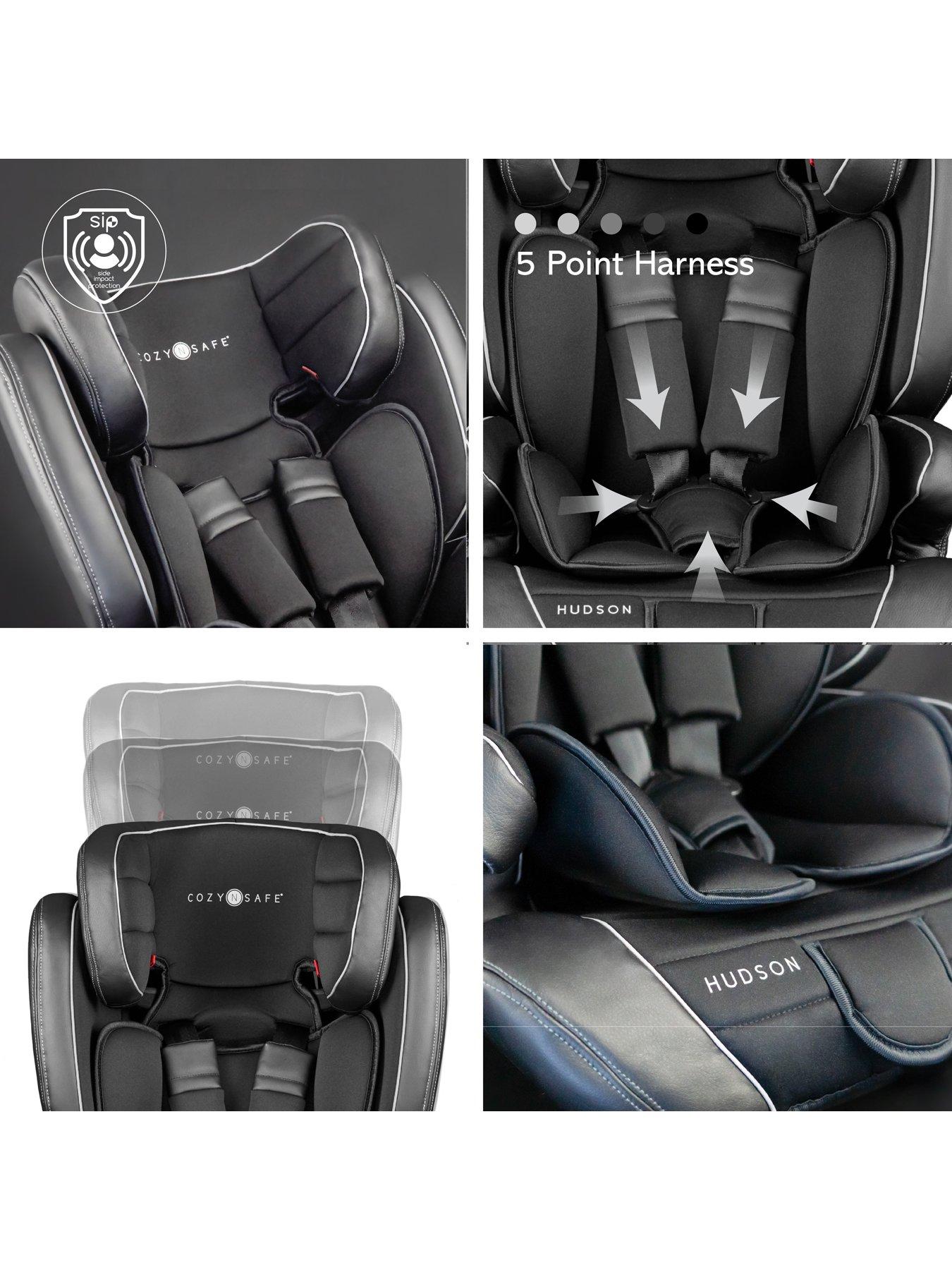 Image 3 of 6 of Cozy N Safe Hudson Group 1/2/3 (9-36kg) 25 KG Harness 1 - 12 years Car Seat - Black