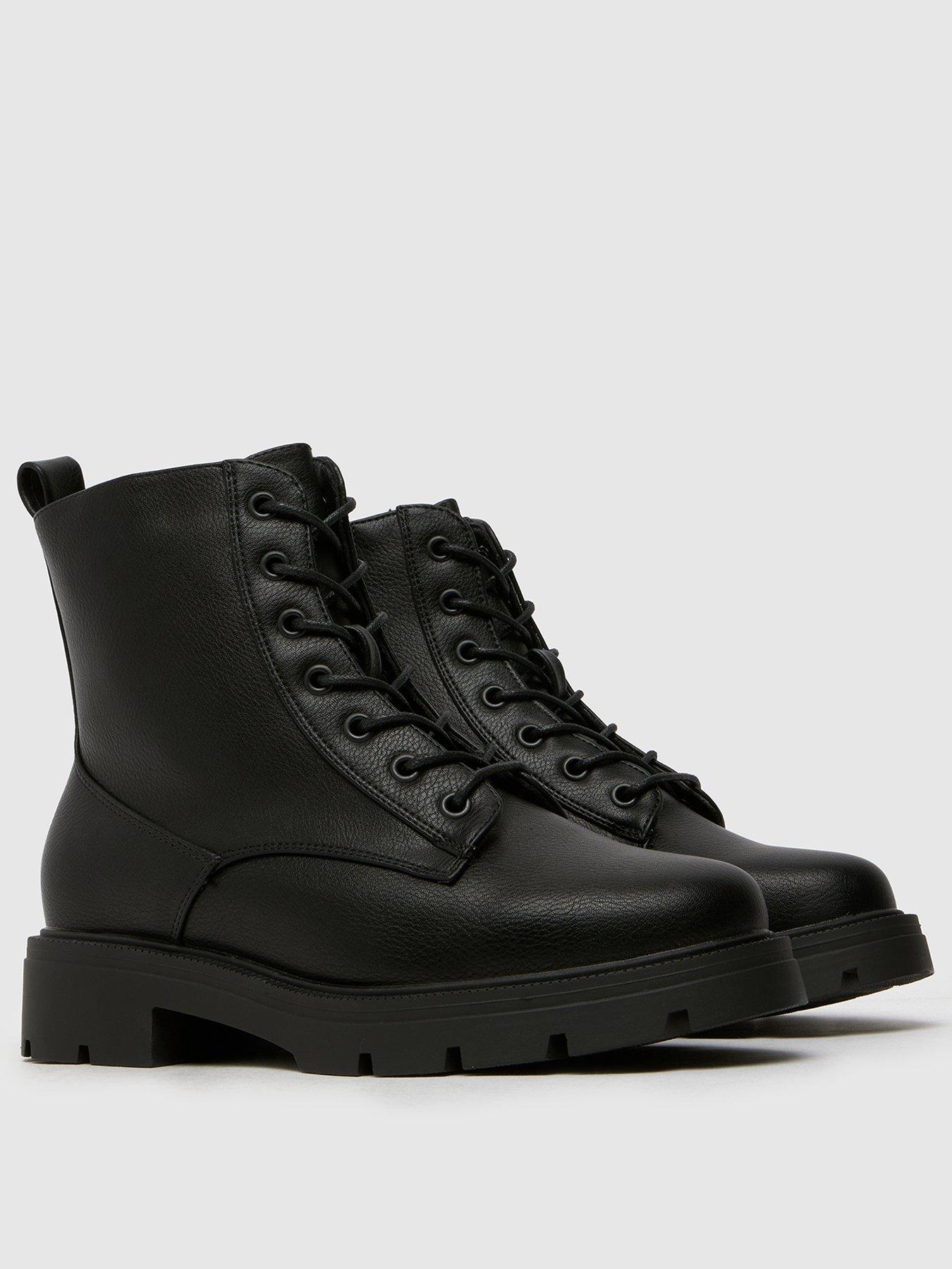 Schuh Wide Fit Andria Lace Up Boot Black Very