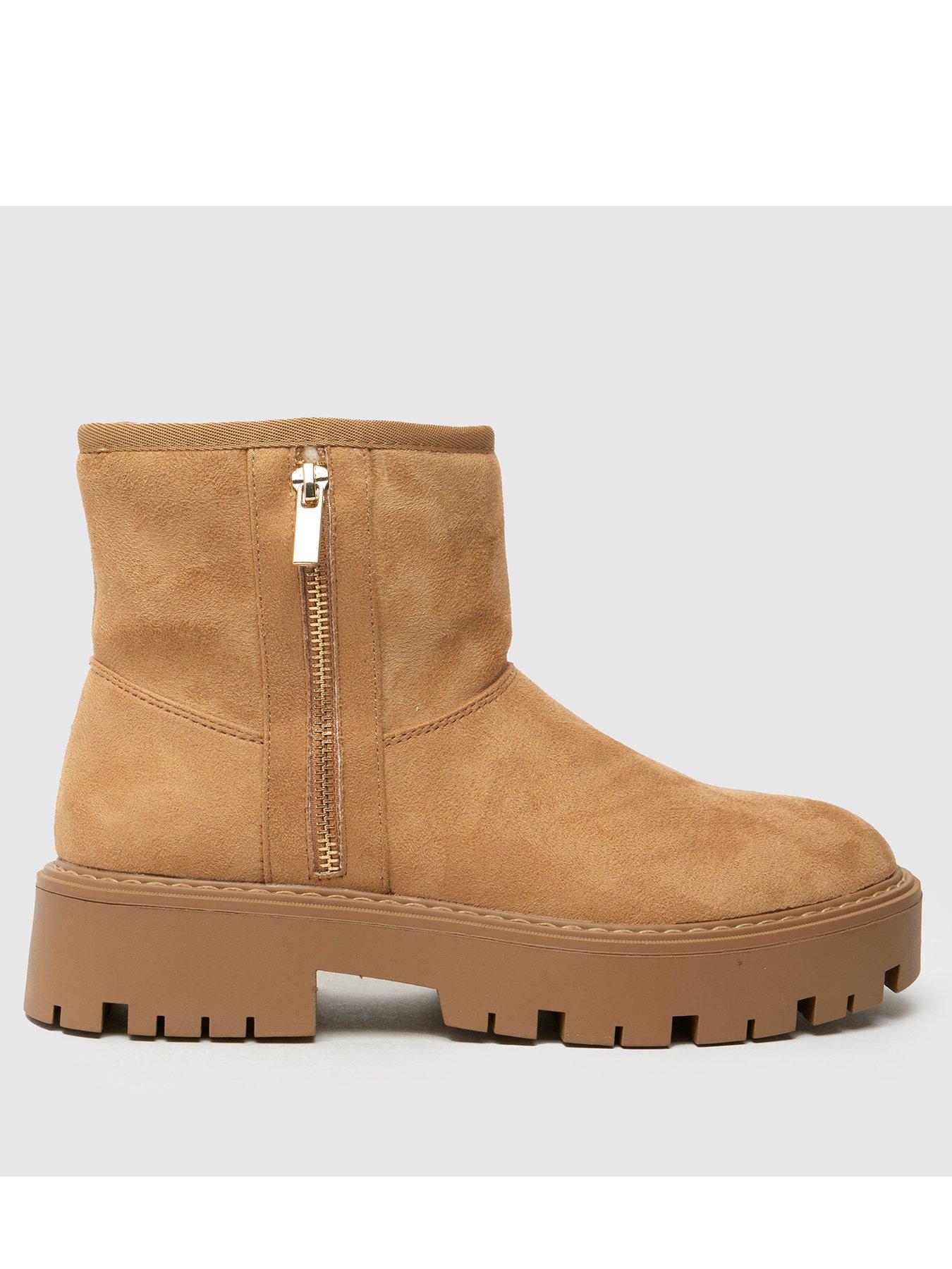 undefined Carman Faux Fur Lined Boots - Tan