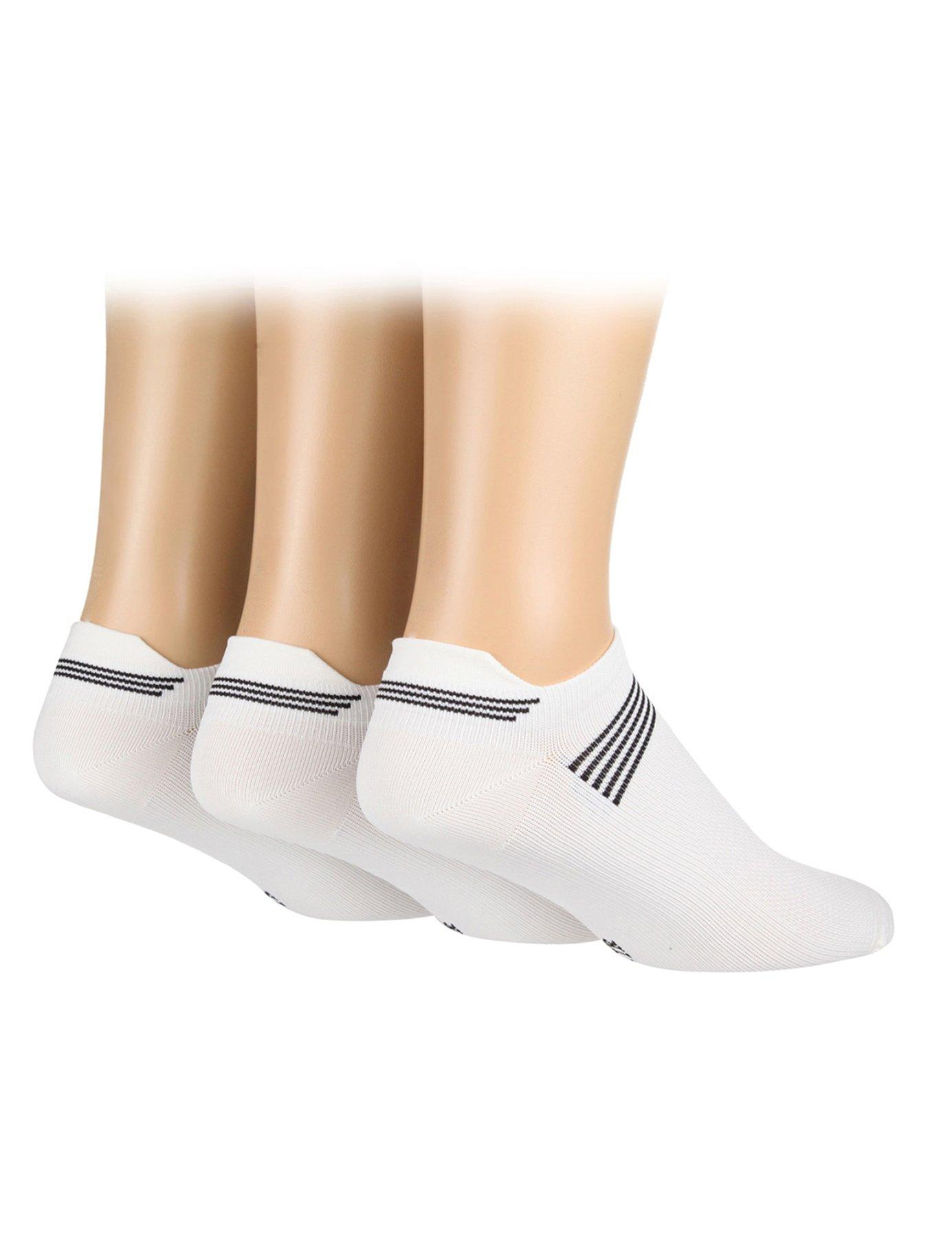 Image 1 of 3 of Glenmuir Glen Muir 3Pk Classic Technical Compression Trainer Socks - White