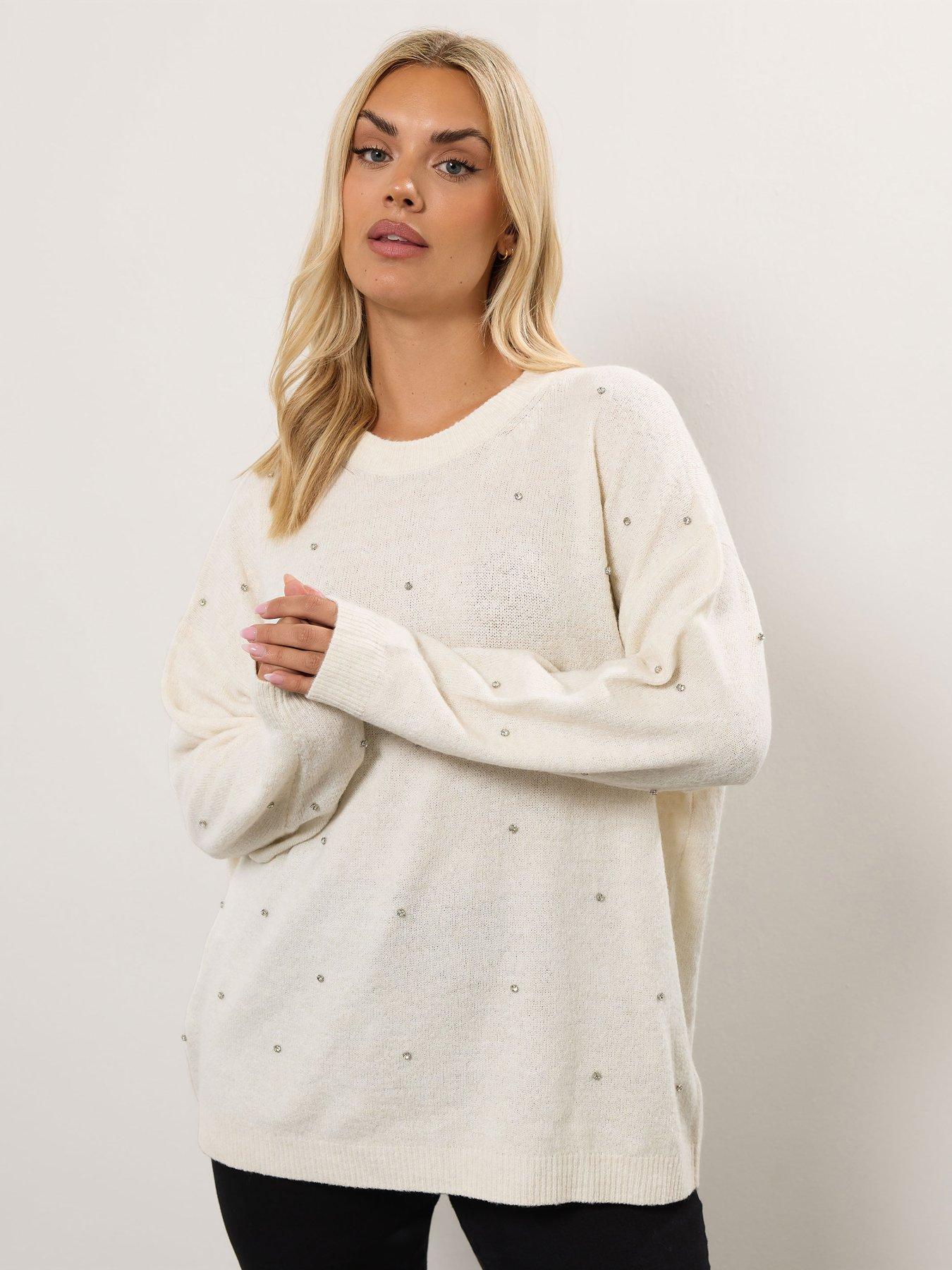 undefined Curve Embellished Front Jumper