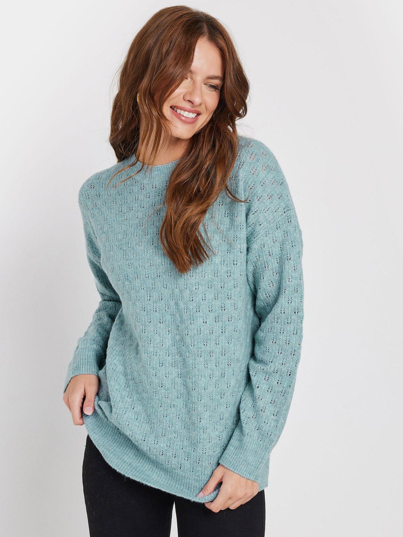 undefined Pointelle Jumper - Green