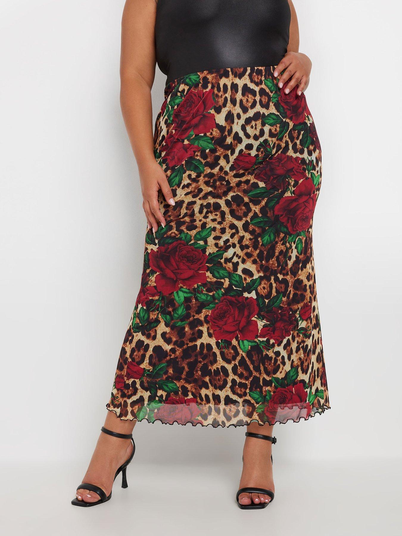Yours Curve Leopard Skirt