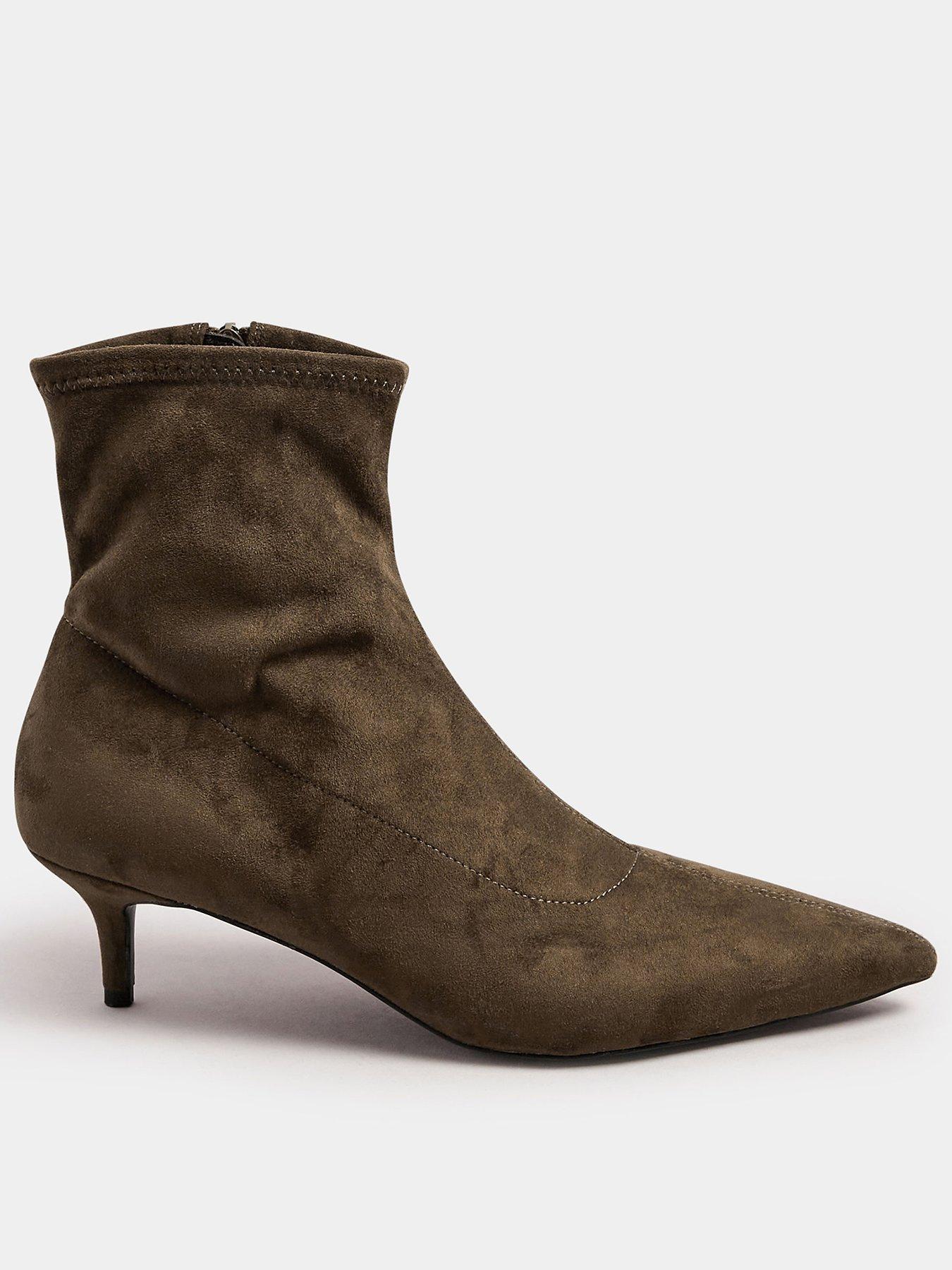 Long Tall Sally Pointed Toe Kitten Heel Boot Very