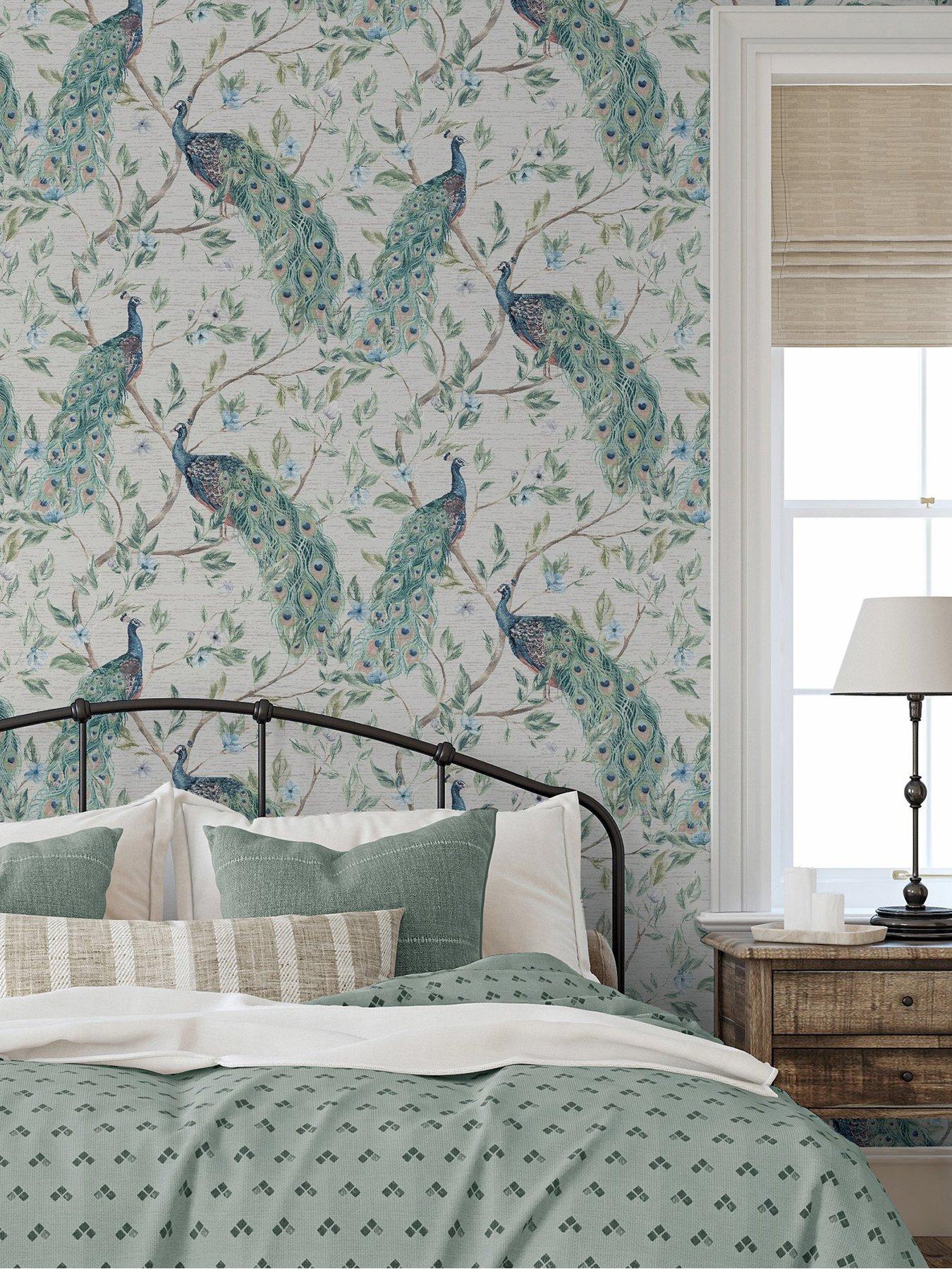 Product photograph of Arthouse Keeka Bird Blue Wallpaper from very.co.uk