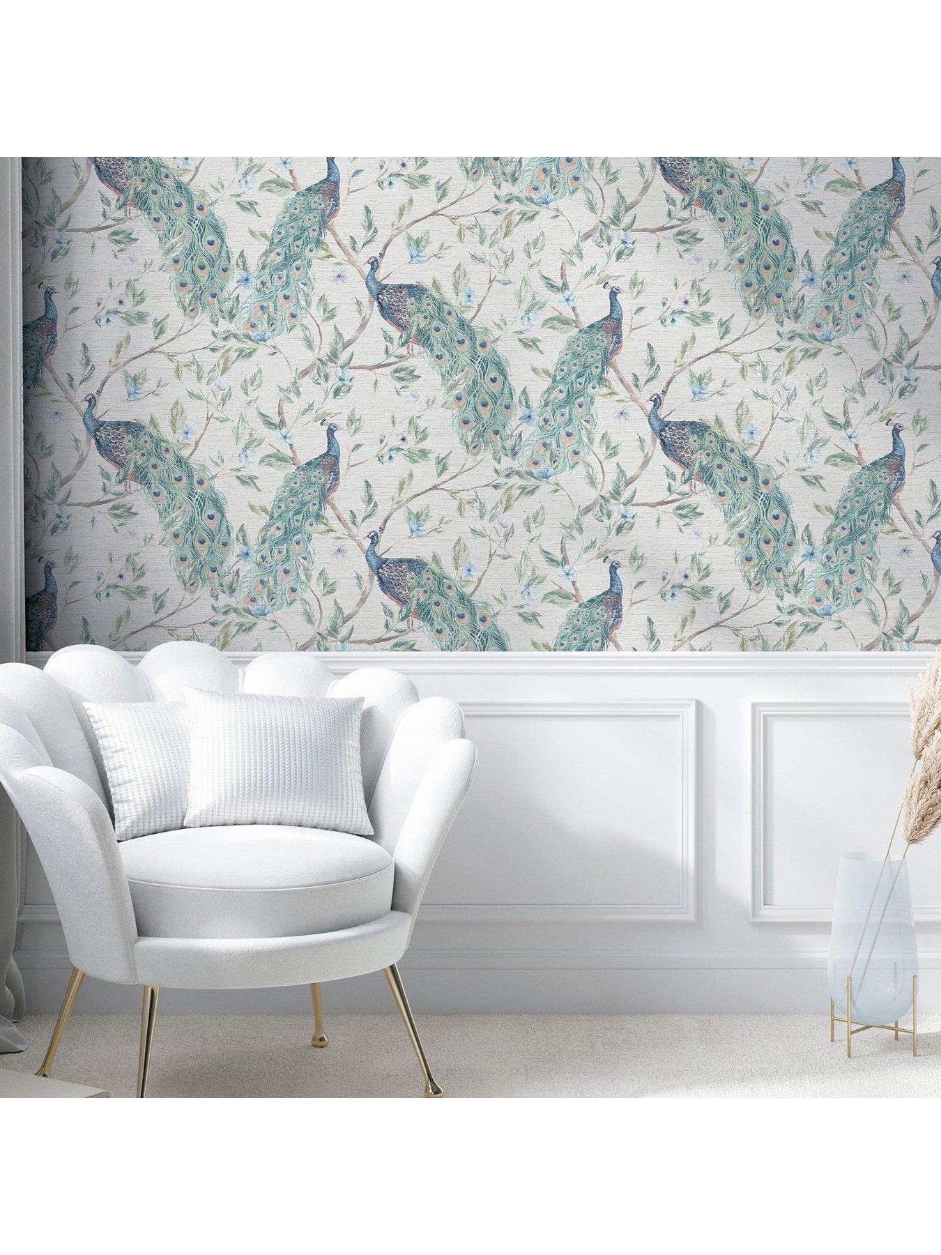 Image 4 of 5 of ARTHOUSE Keeka Bird Blue Wallpaper