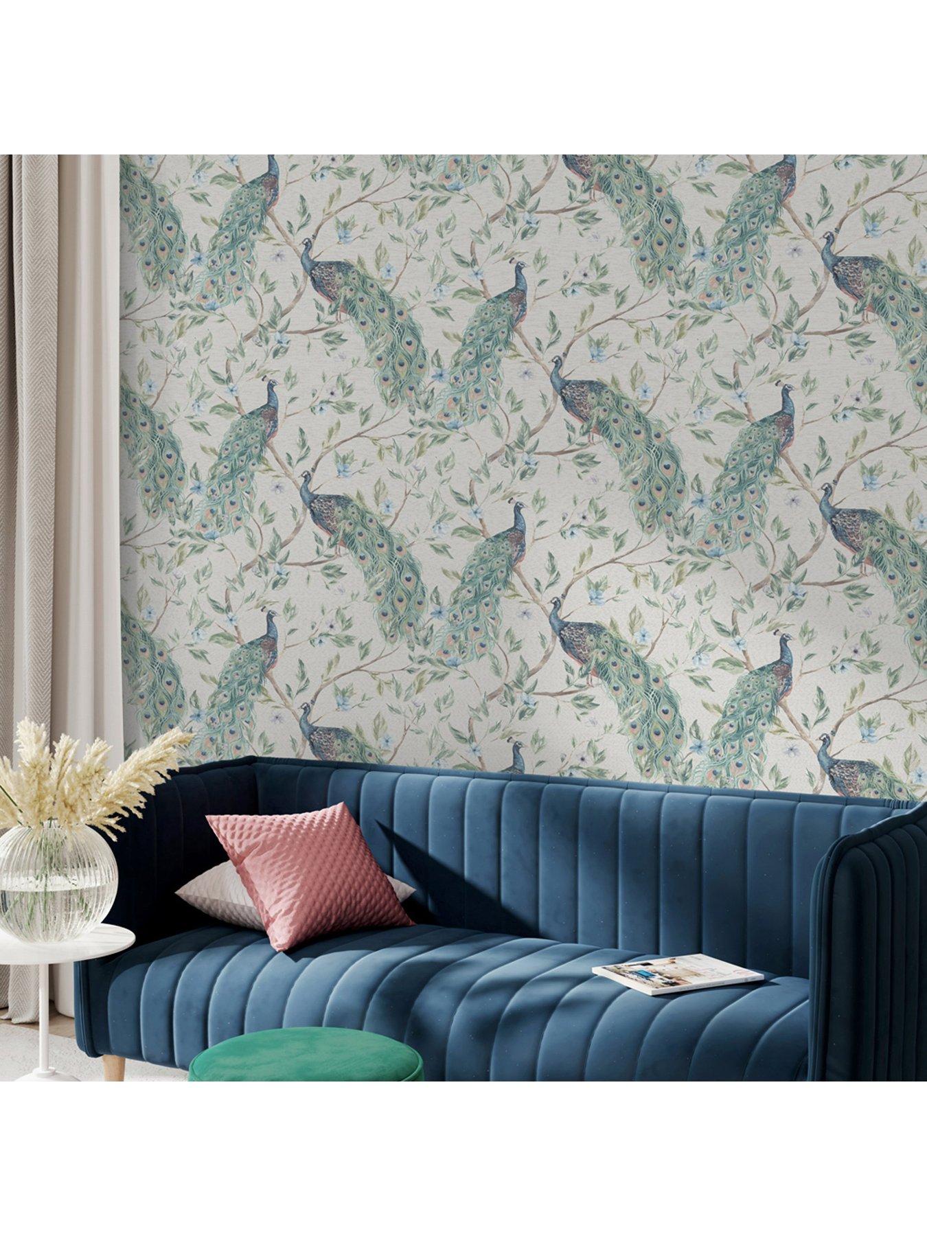 Image 5 of 5 of ARTHOUSE Keeka Bird Blue Wallpaper