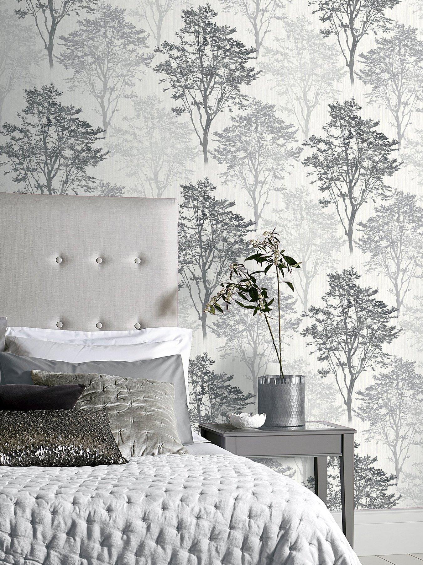 Product photograph of Arthouse Wildwood Mono Wallpaper from very.co.uk