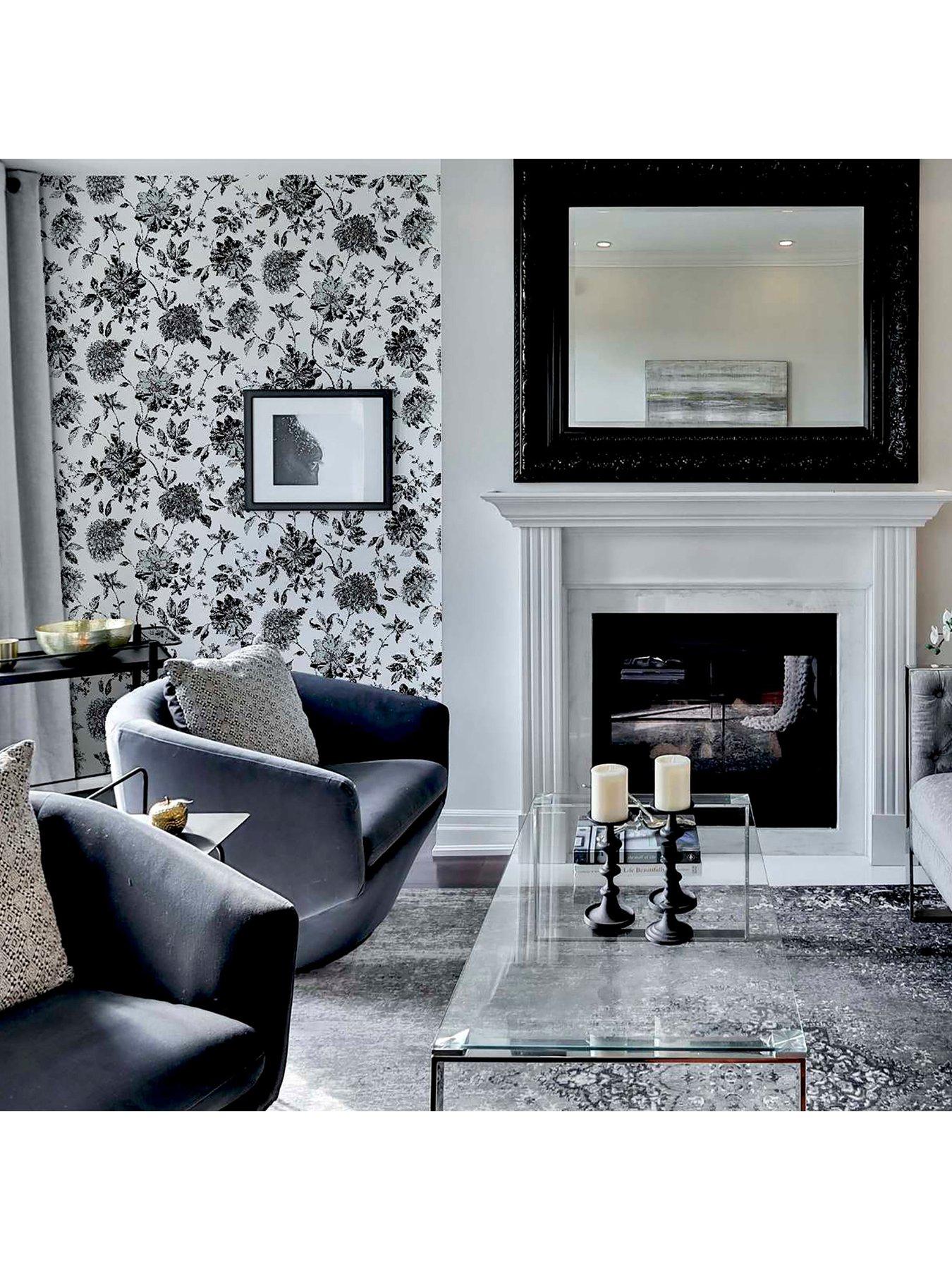 Image 5 of 6 of ARTHOUSE Fleur Mono Wallpaper