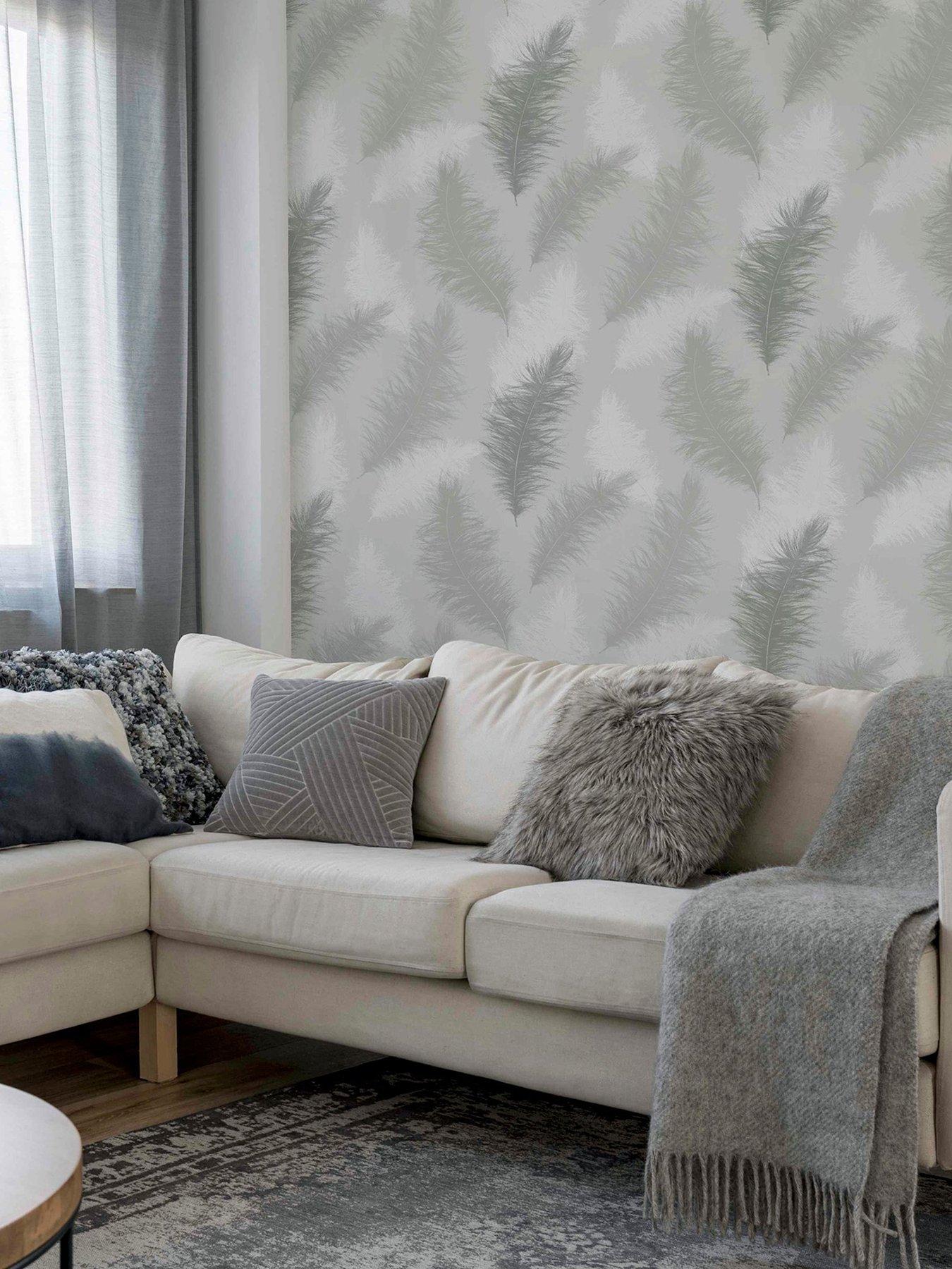 Product photograph of Arthouse Sussurro Grey Wallpaper from very.co.uk