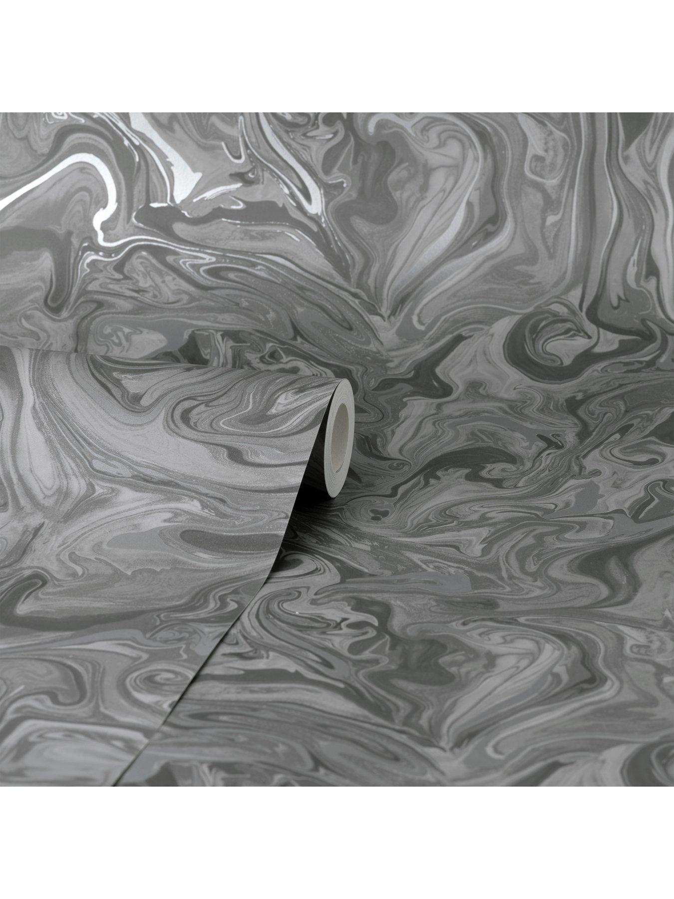 Image 2 of 5 of Fine Decor Distinctive Marble Charcoal Grey Wallpaper