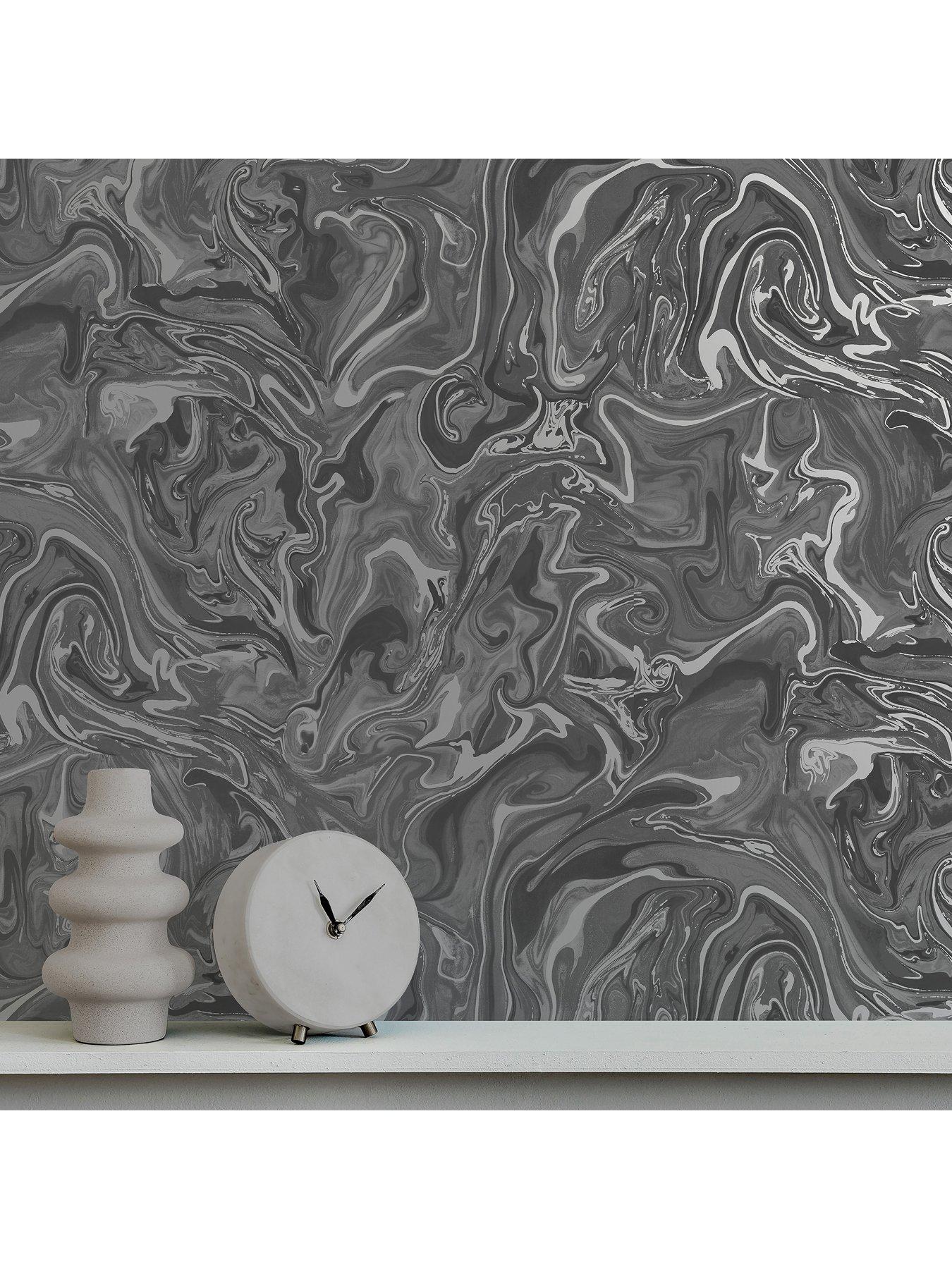 Image 5 of 5 of Fine Decor Distinctive Marble Charcoal Grey Wallpaper