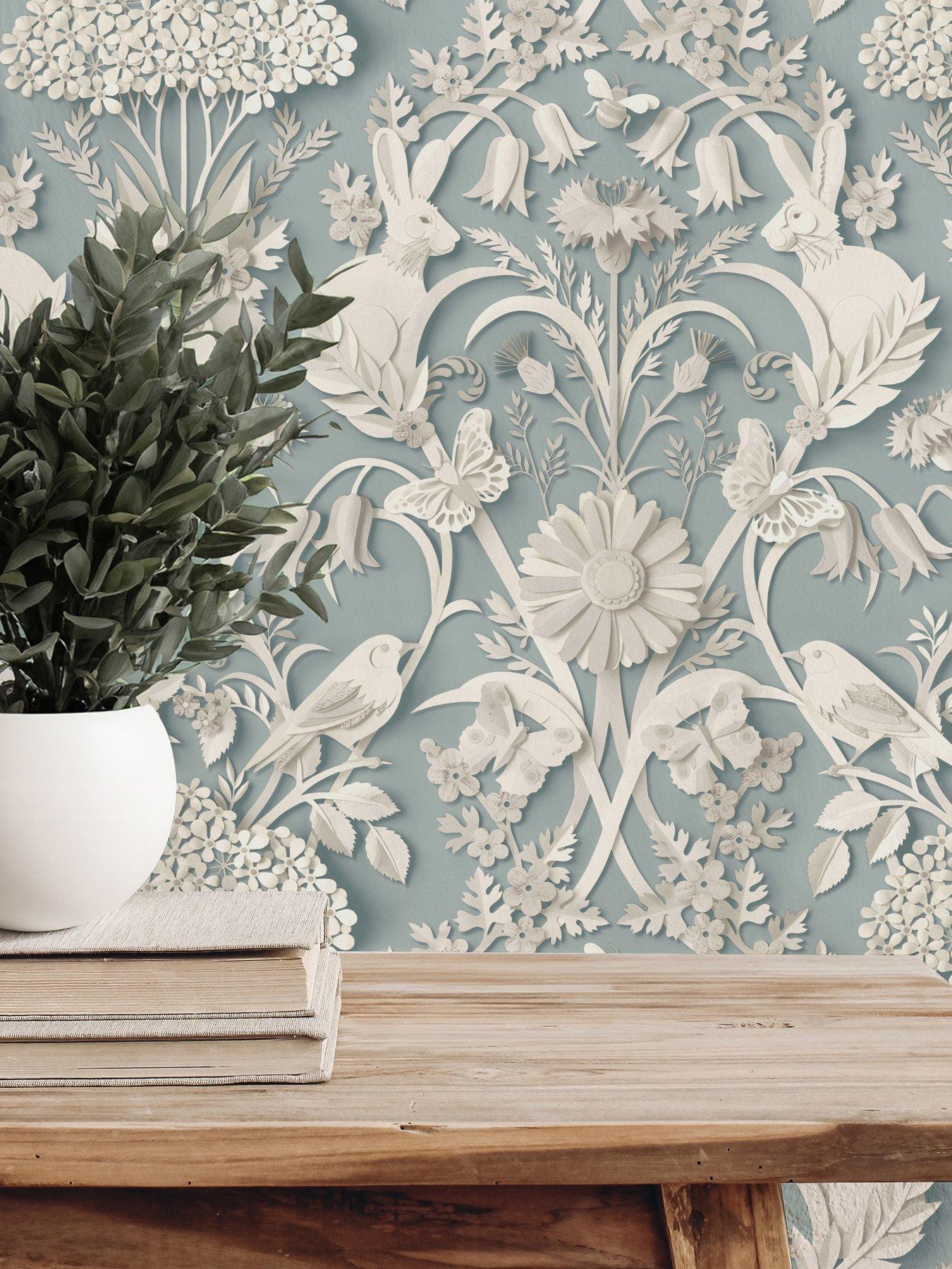 undefined Woodland Blue Wallpaper
