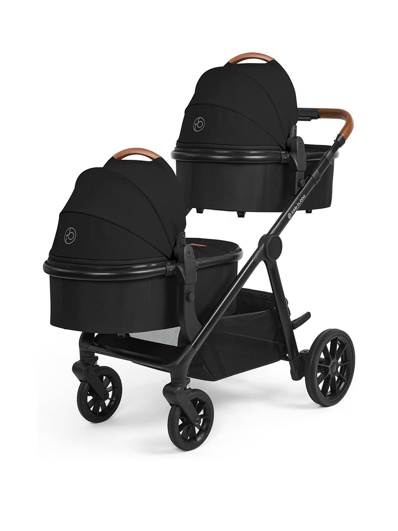 Image 2 of 7 of Ickle Bubba Virgo All-in-One i-Size Travel System with Isofix Base - Twin Package - Black / Black / Tan