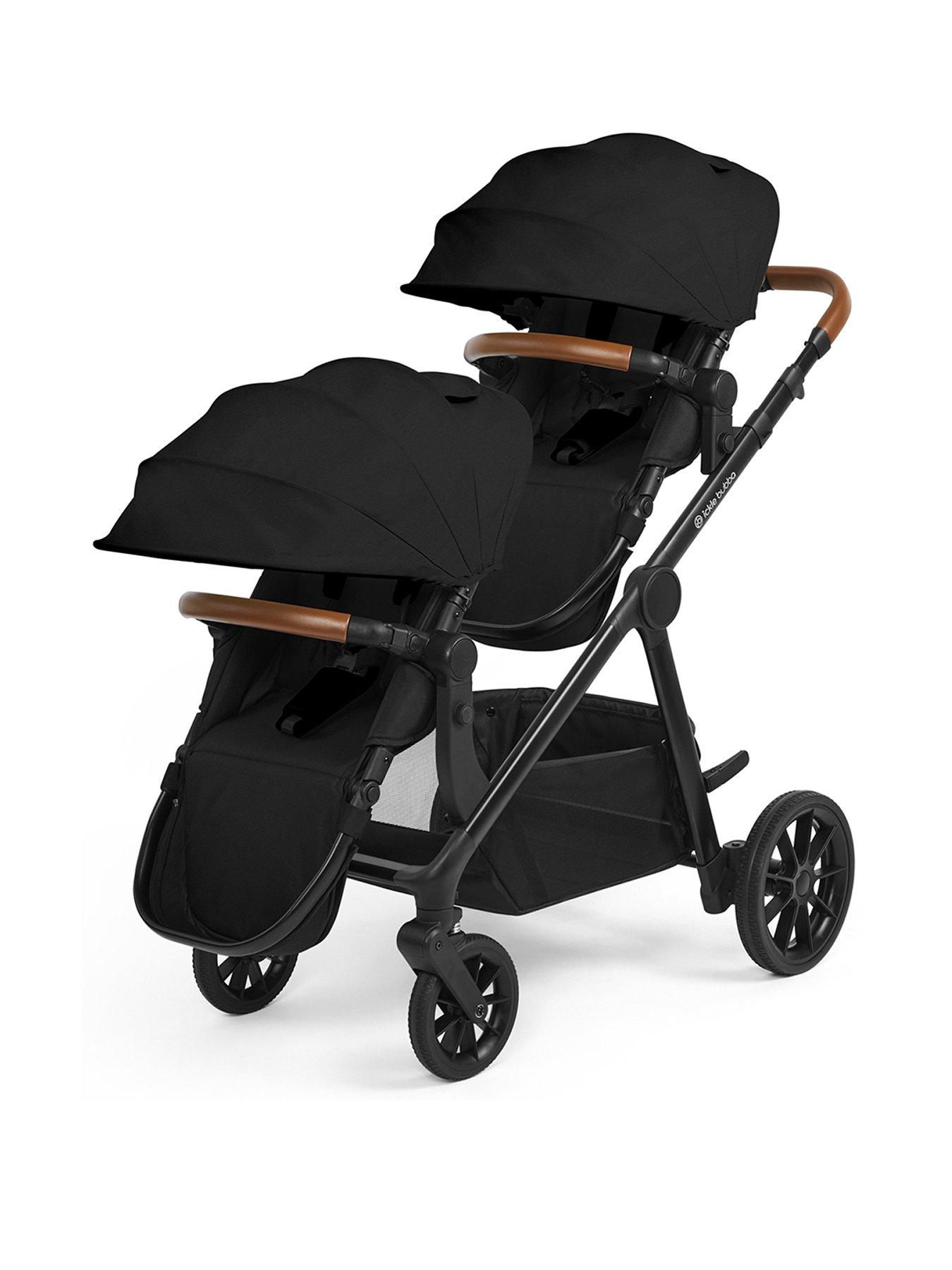 Image 3 of 7 of Ickle Bubba Virgo All-in-One i-Size Travel System with Isofix Base - Twin Package - Black / Black / Tan