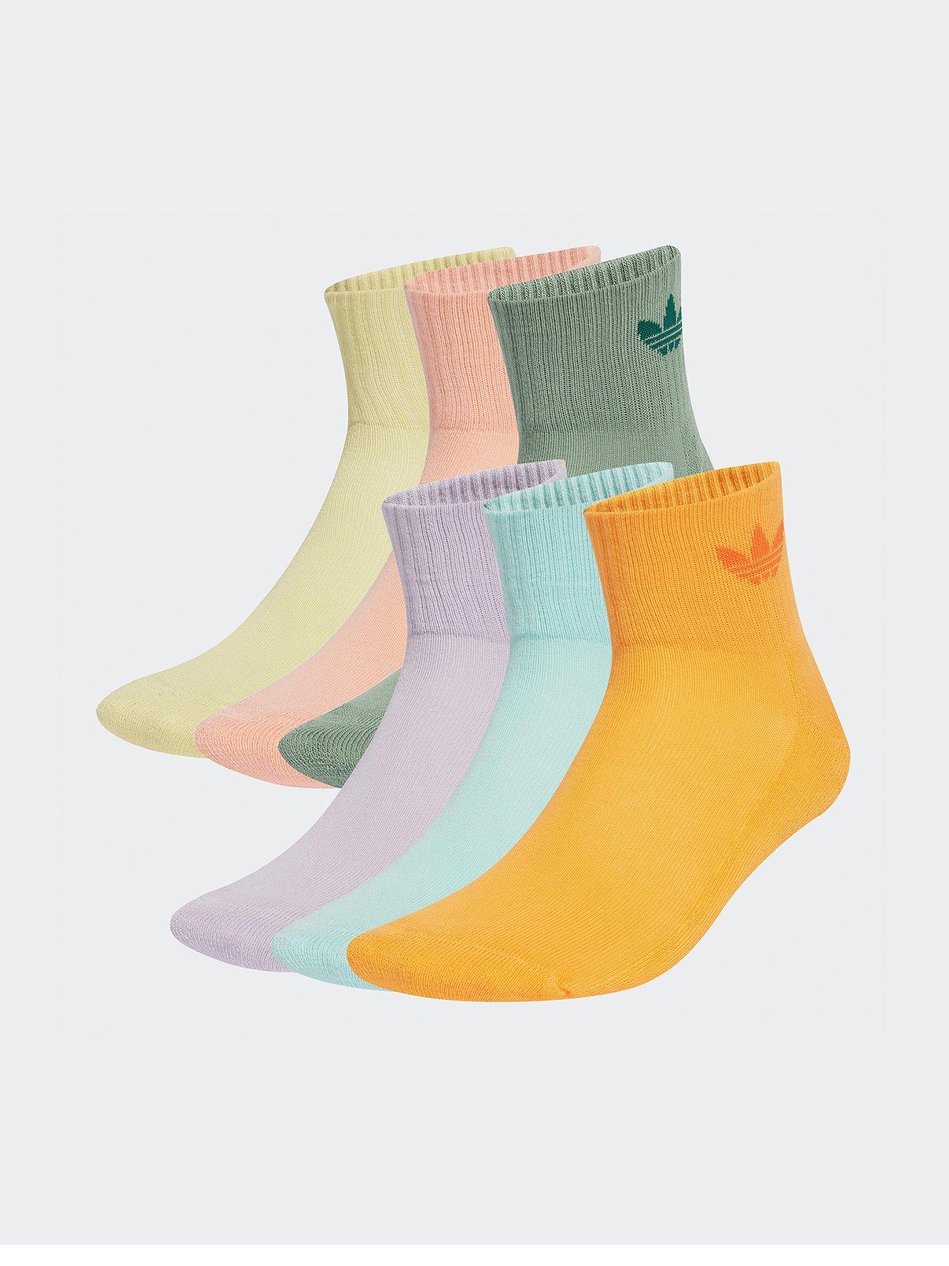 Image 1 of 4 of adidas Originals Womens Mid Ankle Socks 6 Pairs - Multi