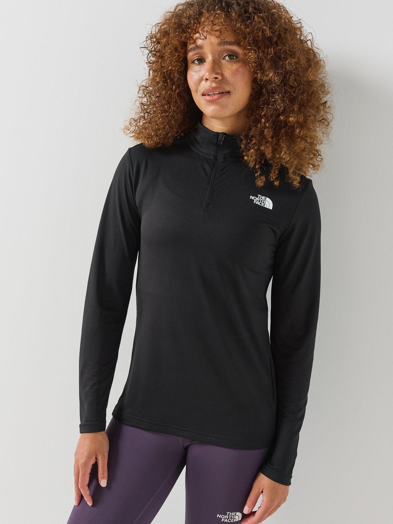 THE NORTH FACE Women's Flex 1/4 Zip Slim Long Sleeve Top - Black