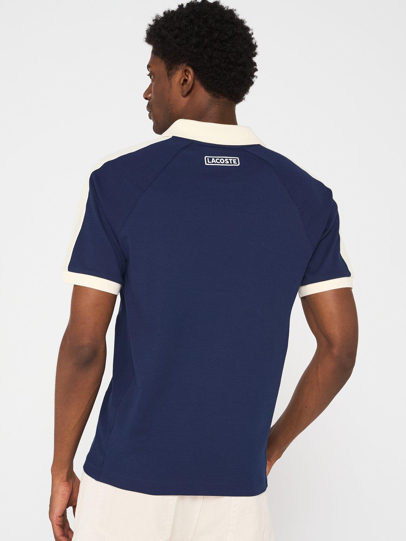 Image 2 of 5 of Lacoste Classic Fit Tennis Legacy Open Collar Polo Shirt - Navy