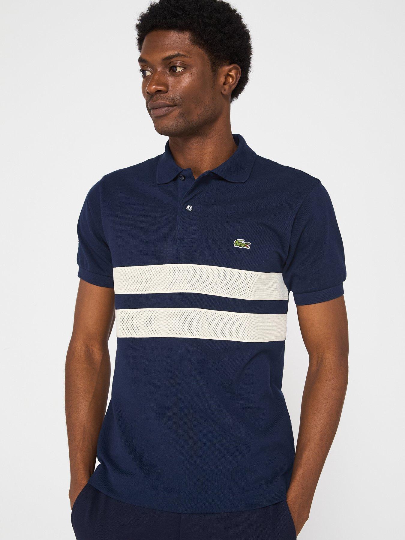 undefined Classic Fit Tennis Legacy L.12.12 Mesh Insert Polo Shirt - Navy