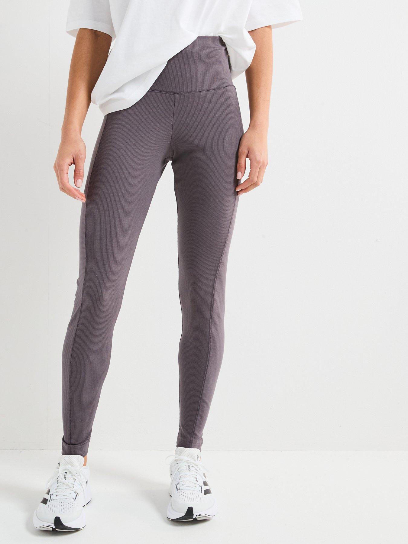 undefined Womens All Szn Rib High-waist 7/8 Leggings - Dark Grey